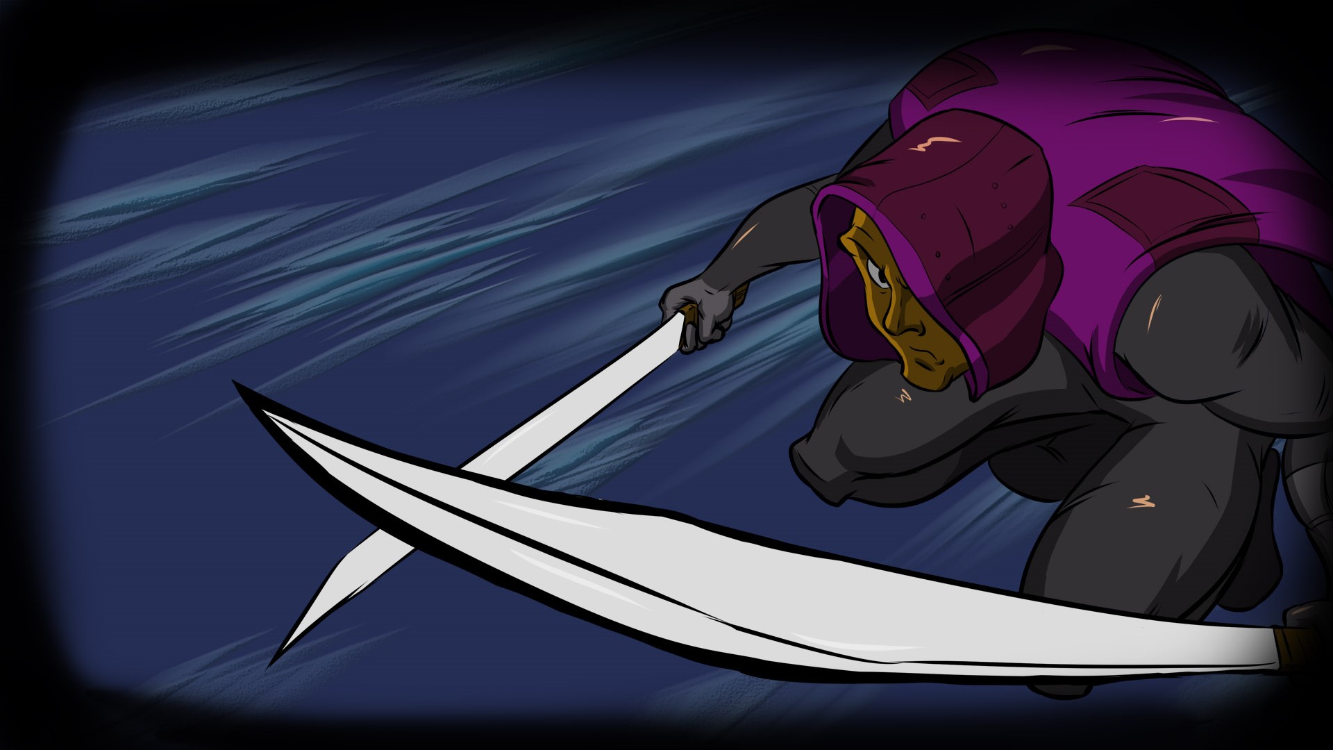 Character with swords in video game art HD Wallpaper