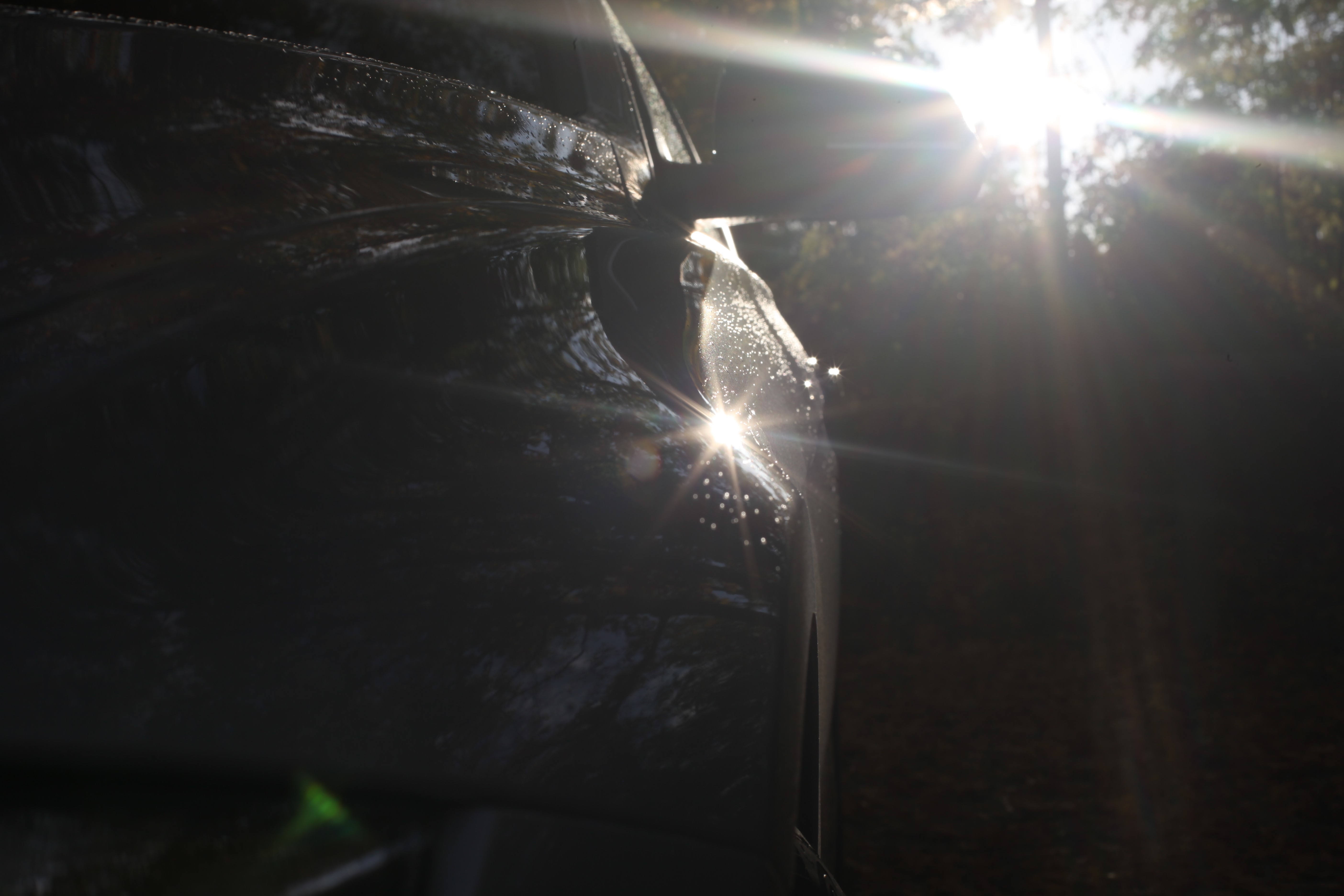 4K BMW 3 Series car with water droplets HD Wallpaper