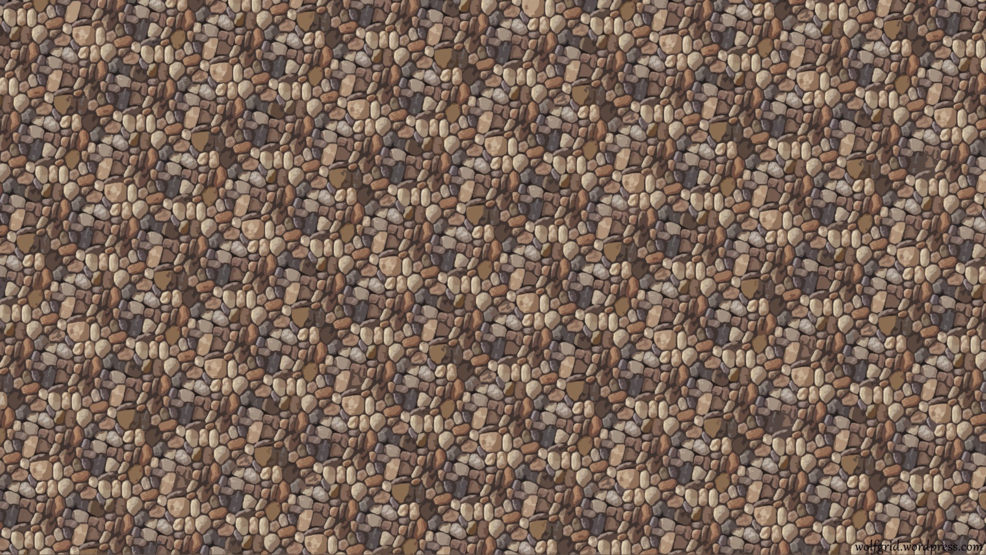 Seamless pattern of cobblestone texture HD Wallpaper