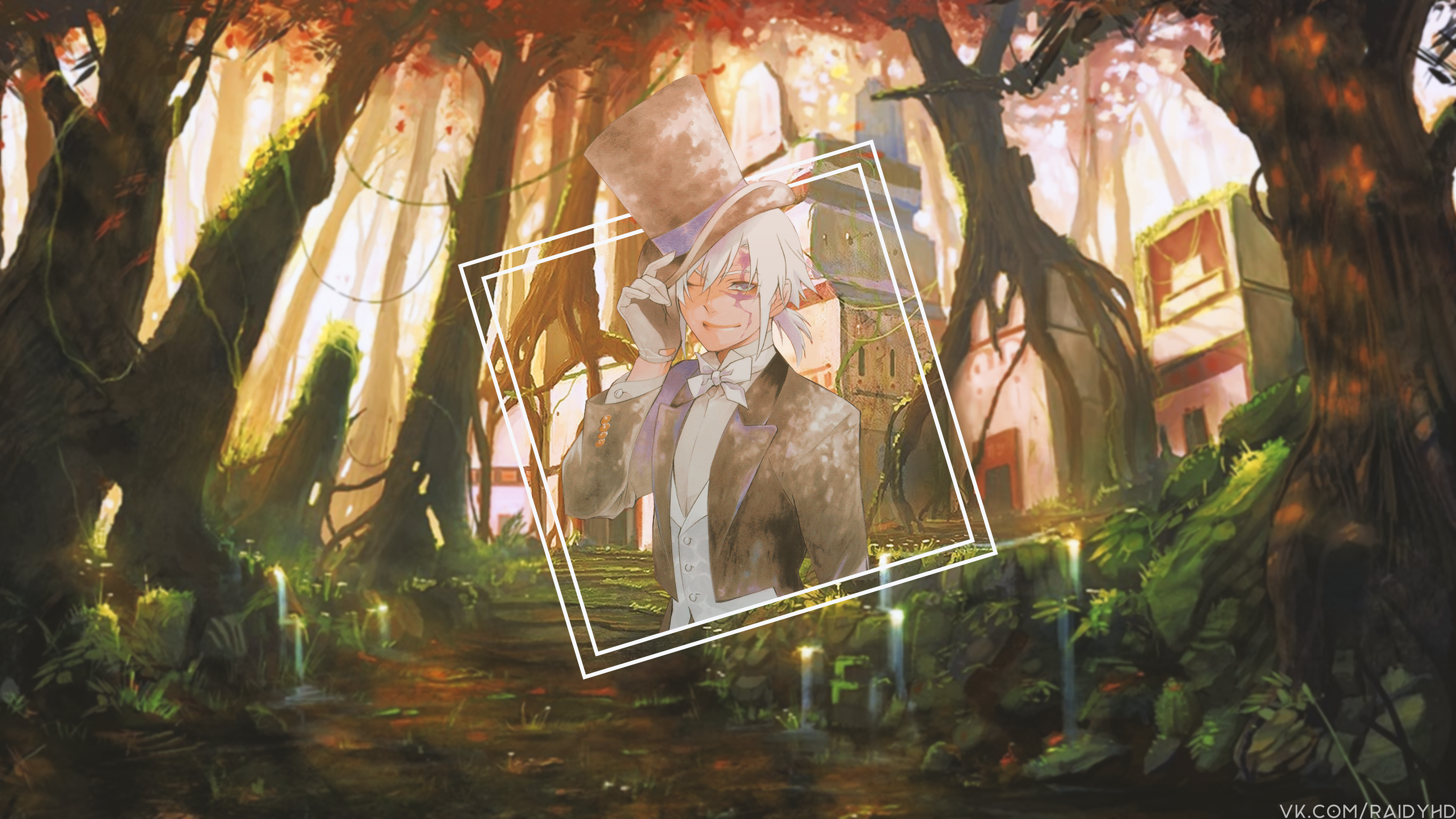 Allen Walker from D.Gray-man in a forest HD Wallpaper