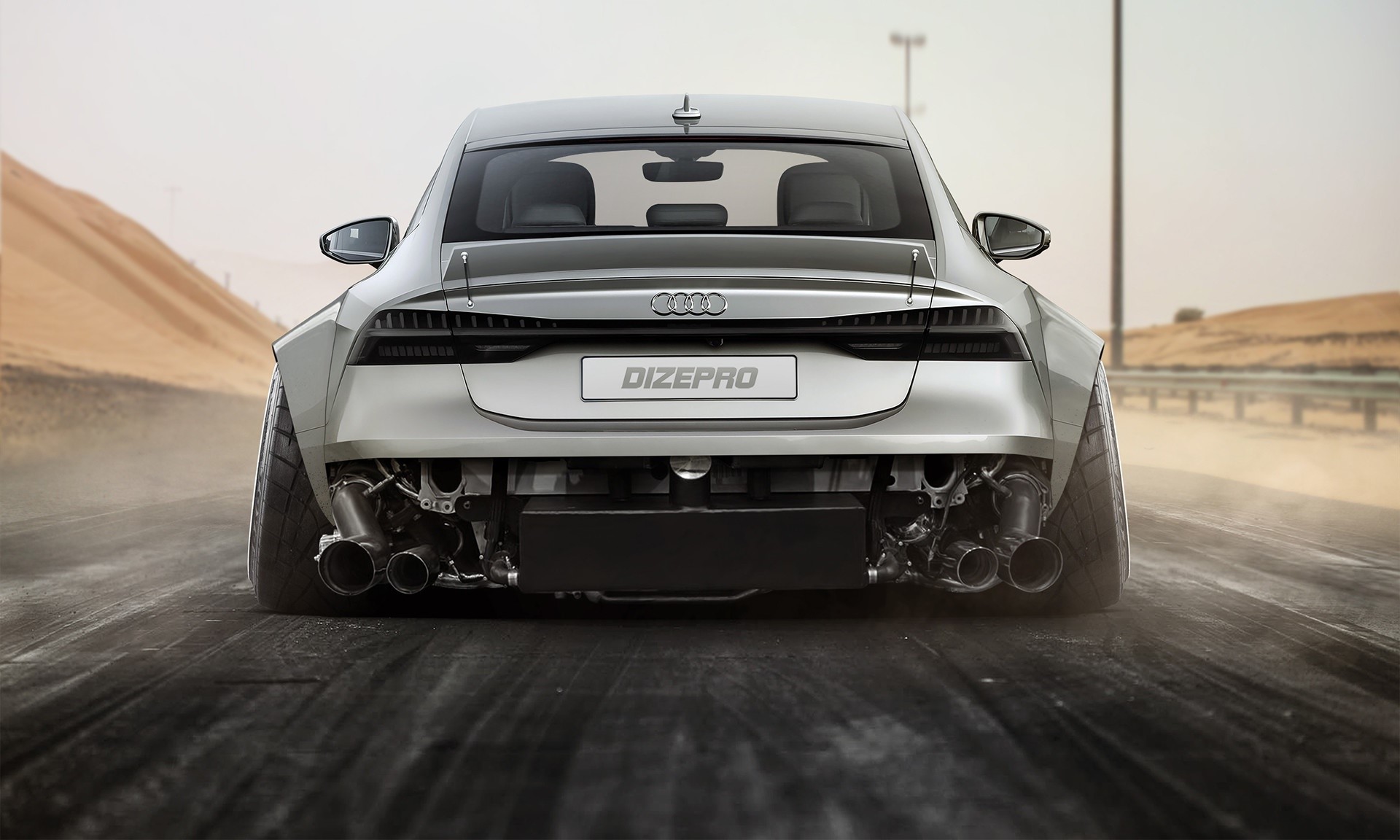 Audi DIZEPRO modified car rear view HD Wallpaper