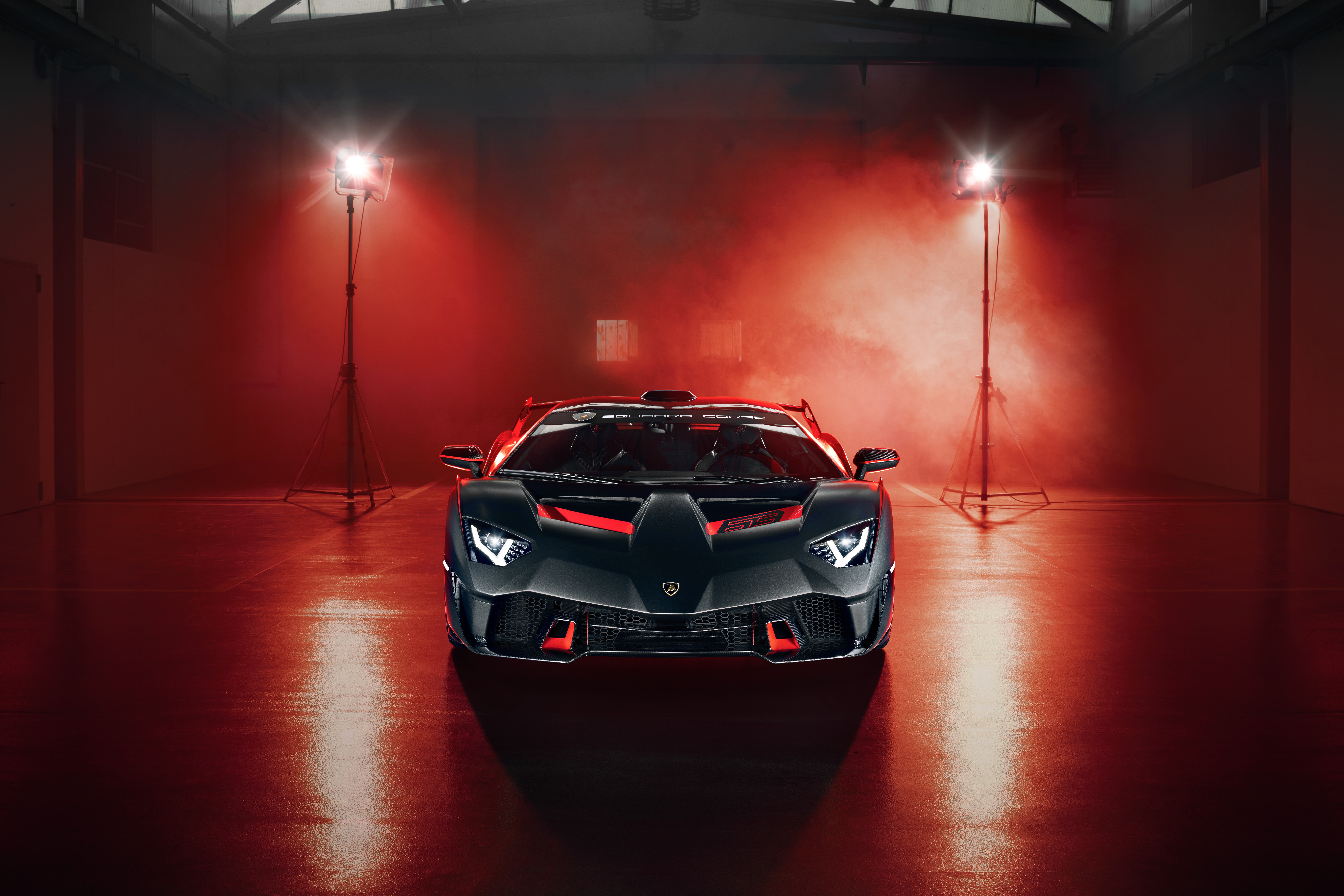 Lamborghini SC18 Alston Supercar in Red Smoke HD Wallpaper