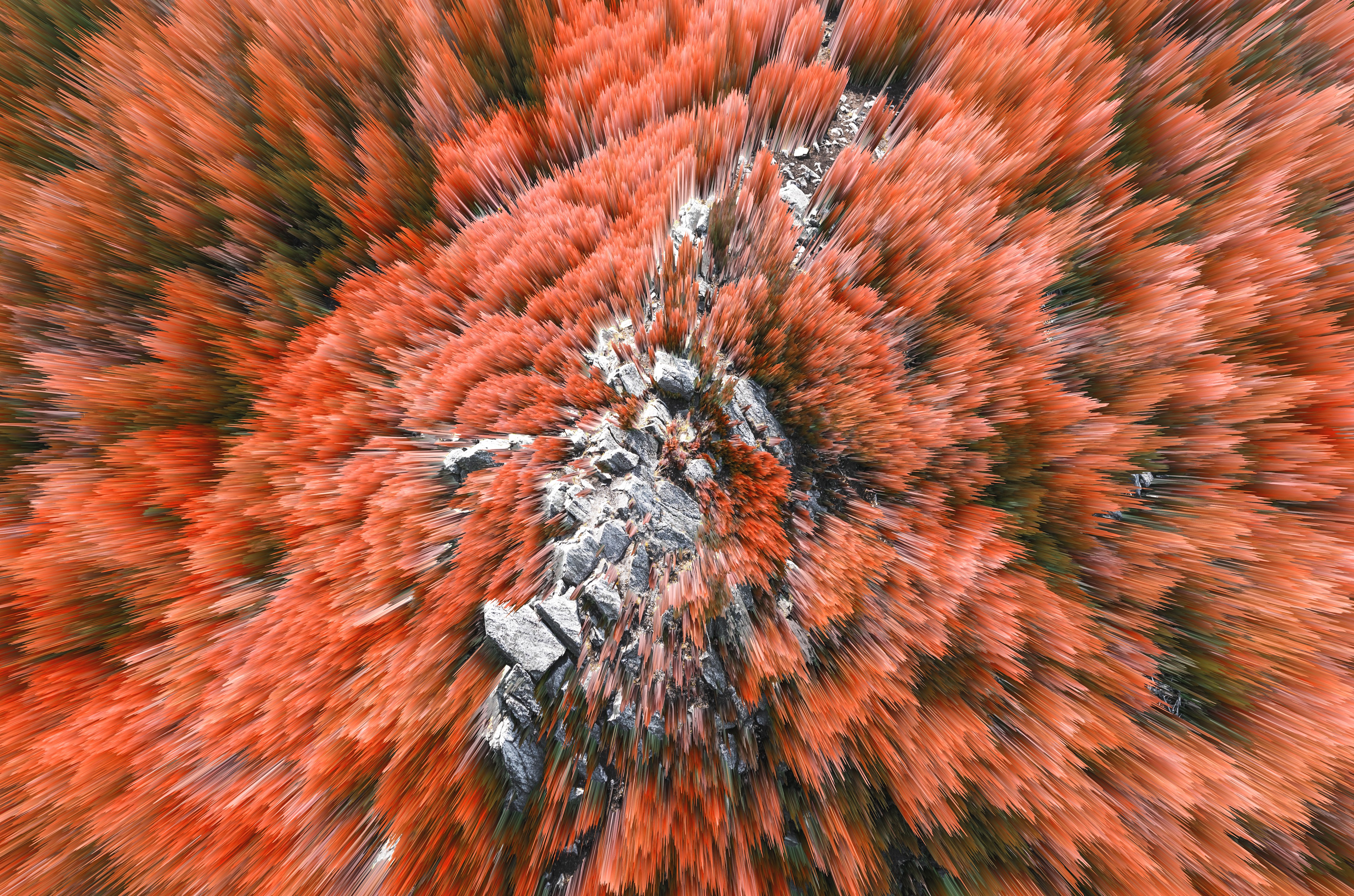 Abstract 3D render with spikes and rocks HD Wallpaper