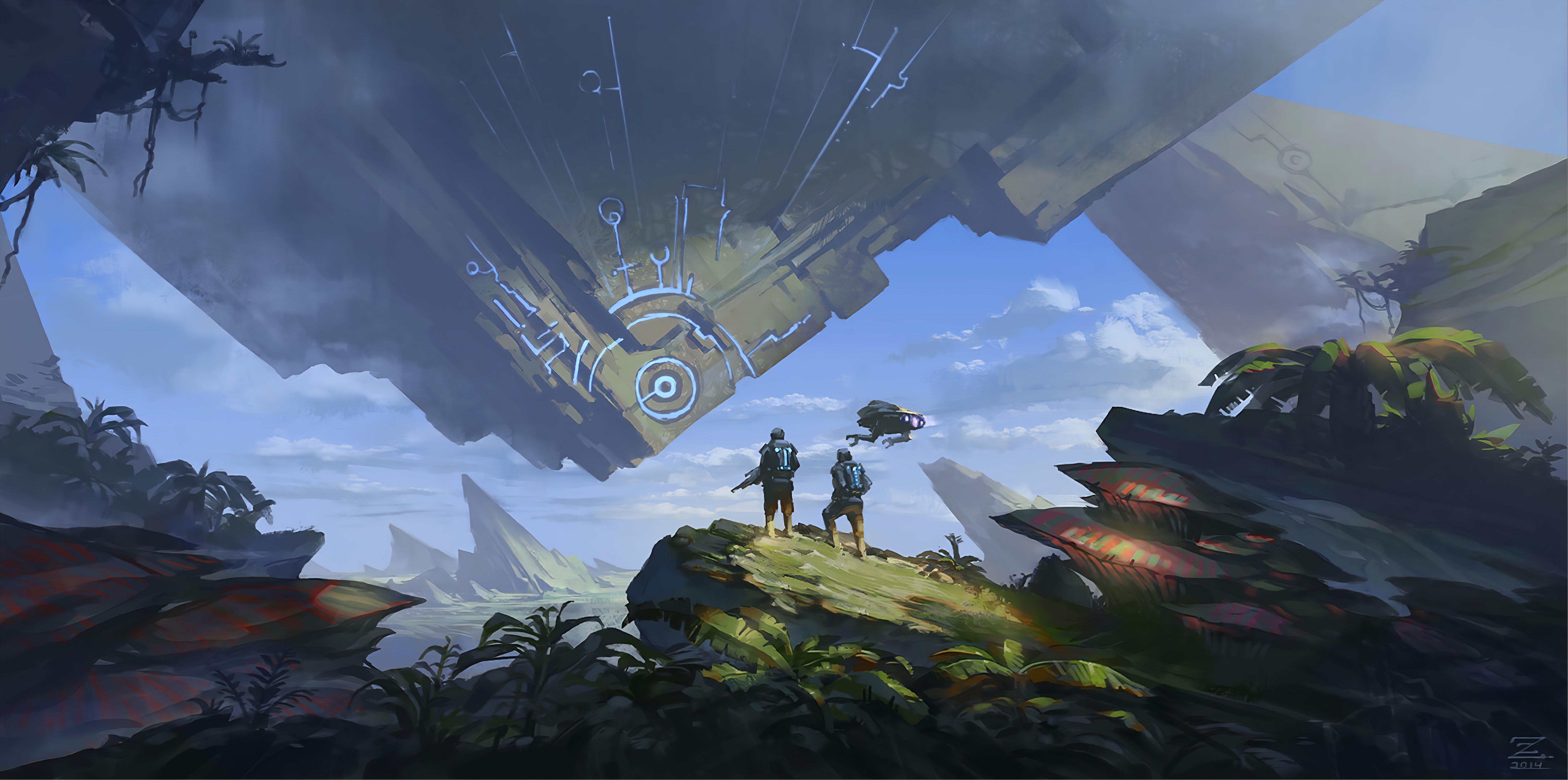 Artwork by Pengzhen Zhang, science fiction, futuristic HD Wallpaper