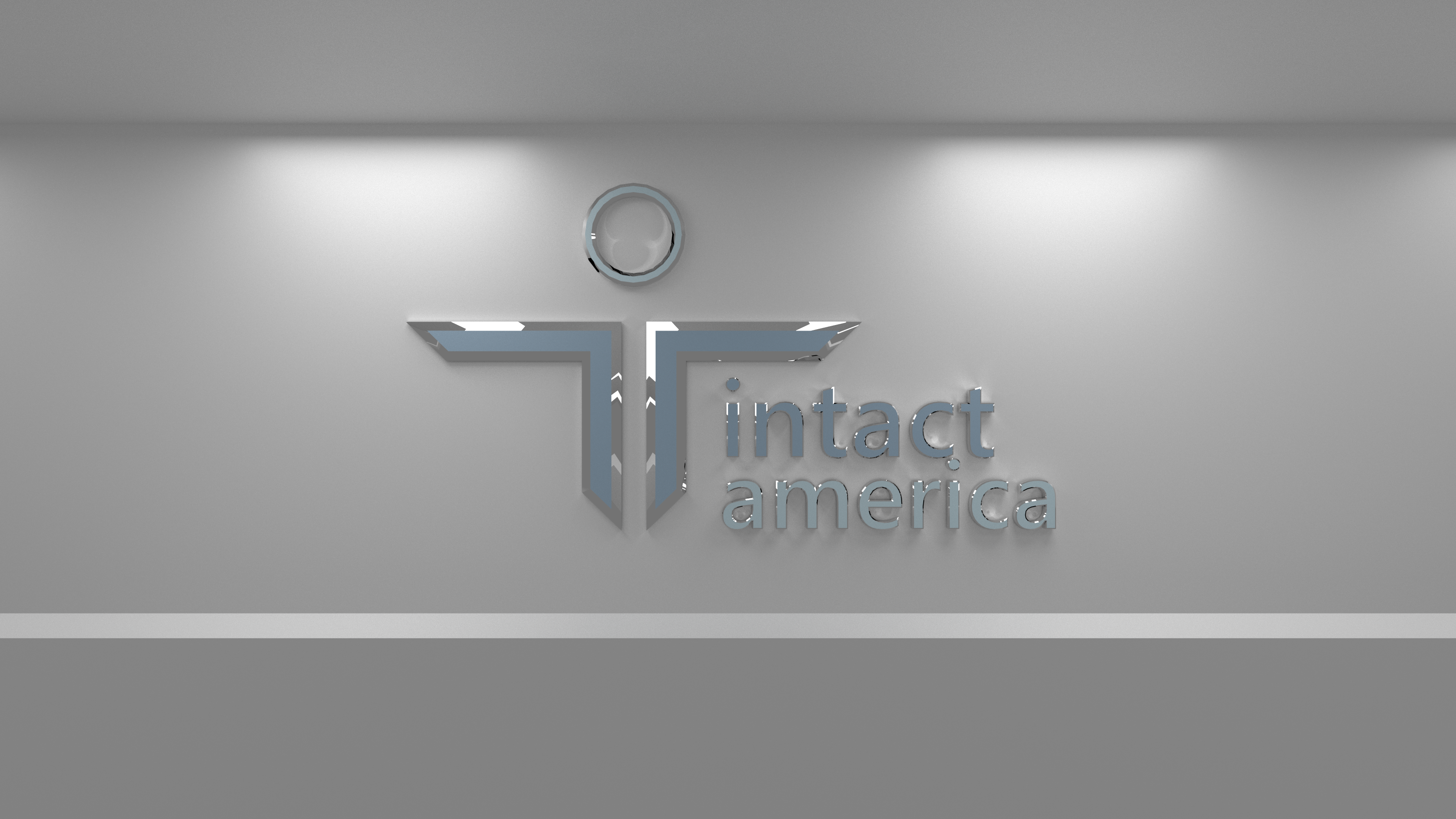 Intact America logo on a wall HD Wallpaper