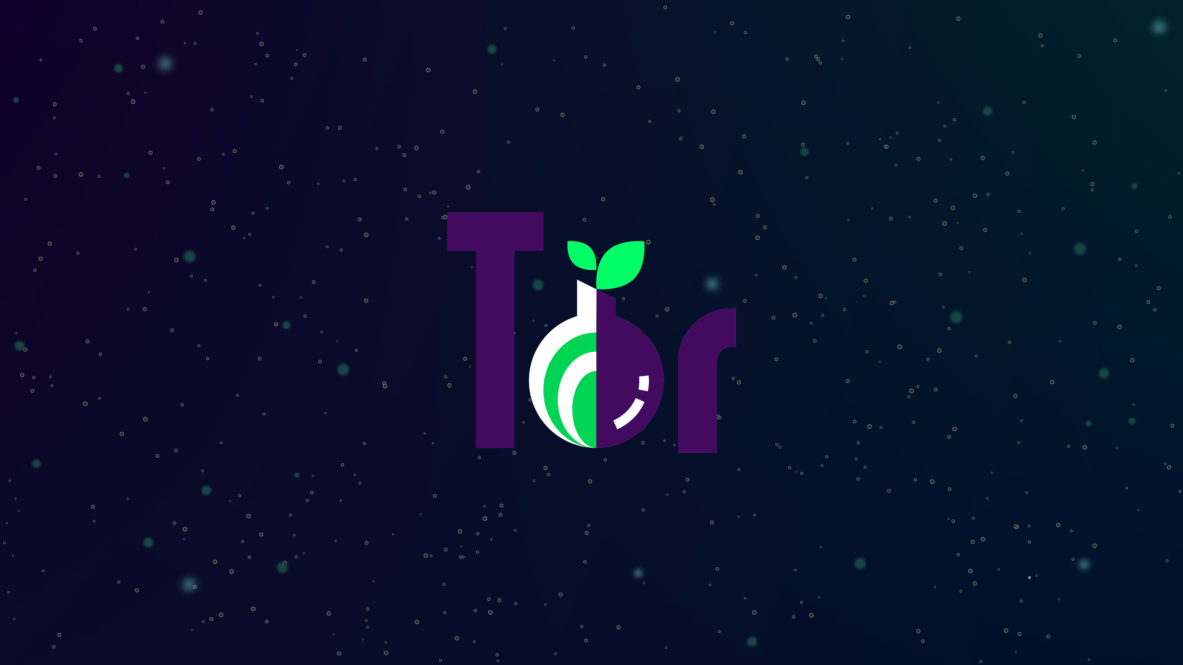 Tor logo with onion and leaves HD Wallpaper
