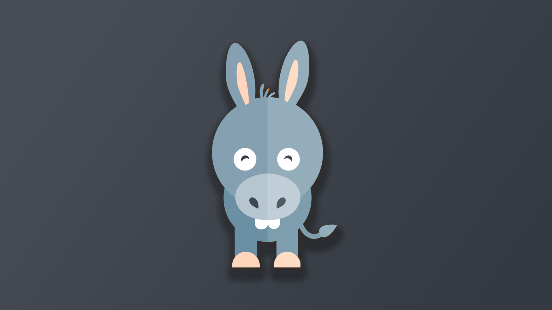 Simple cartoon donkey illustration HD Wallpaper