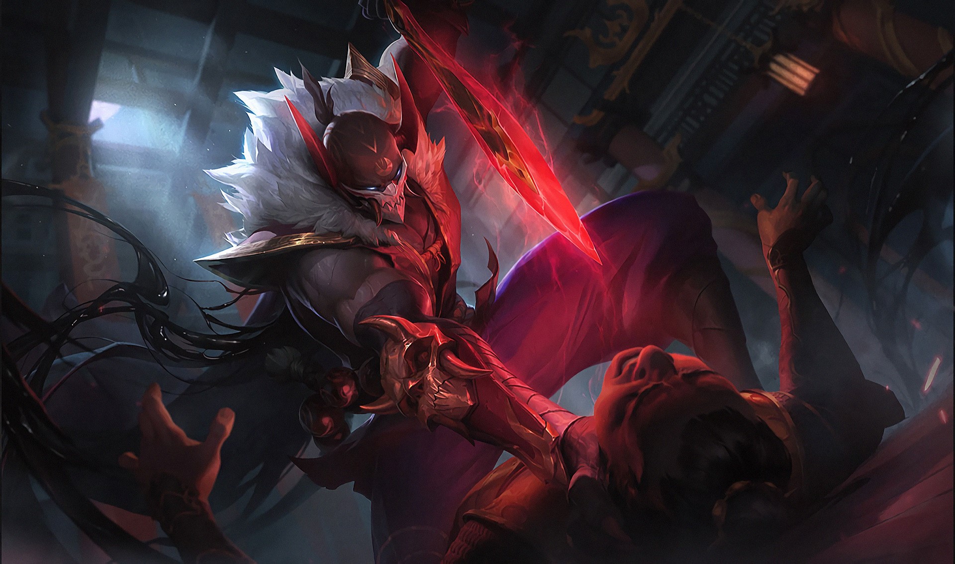 Pyke from League of Legends attacking an opponent HD Wallpaper