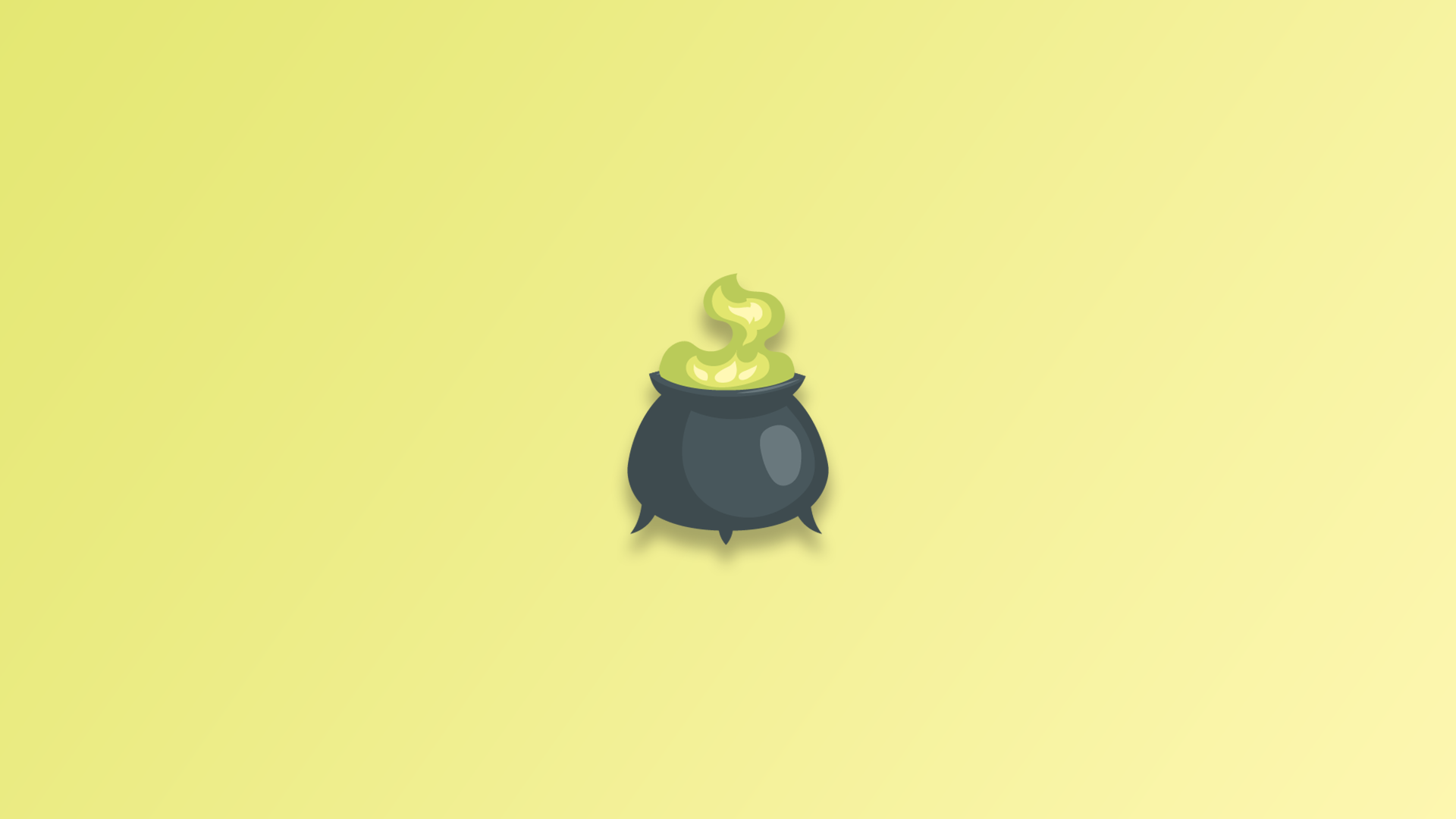 Halloween cauldron with green potion HD Wallpaper