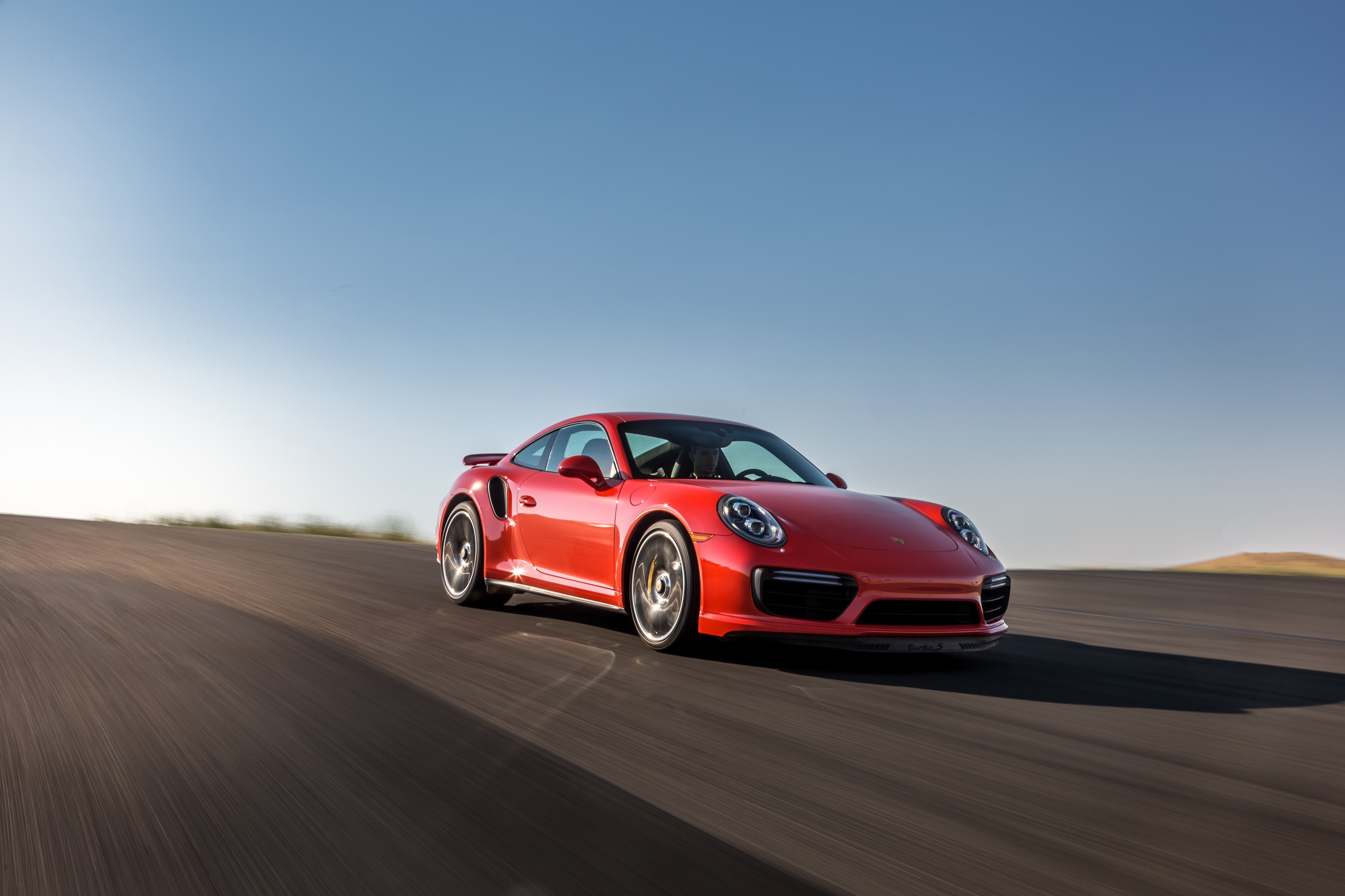 4K Porsche 911 Turbo driving on a road HD Wallpaper