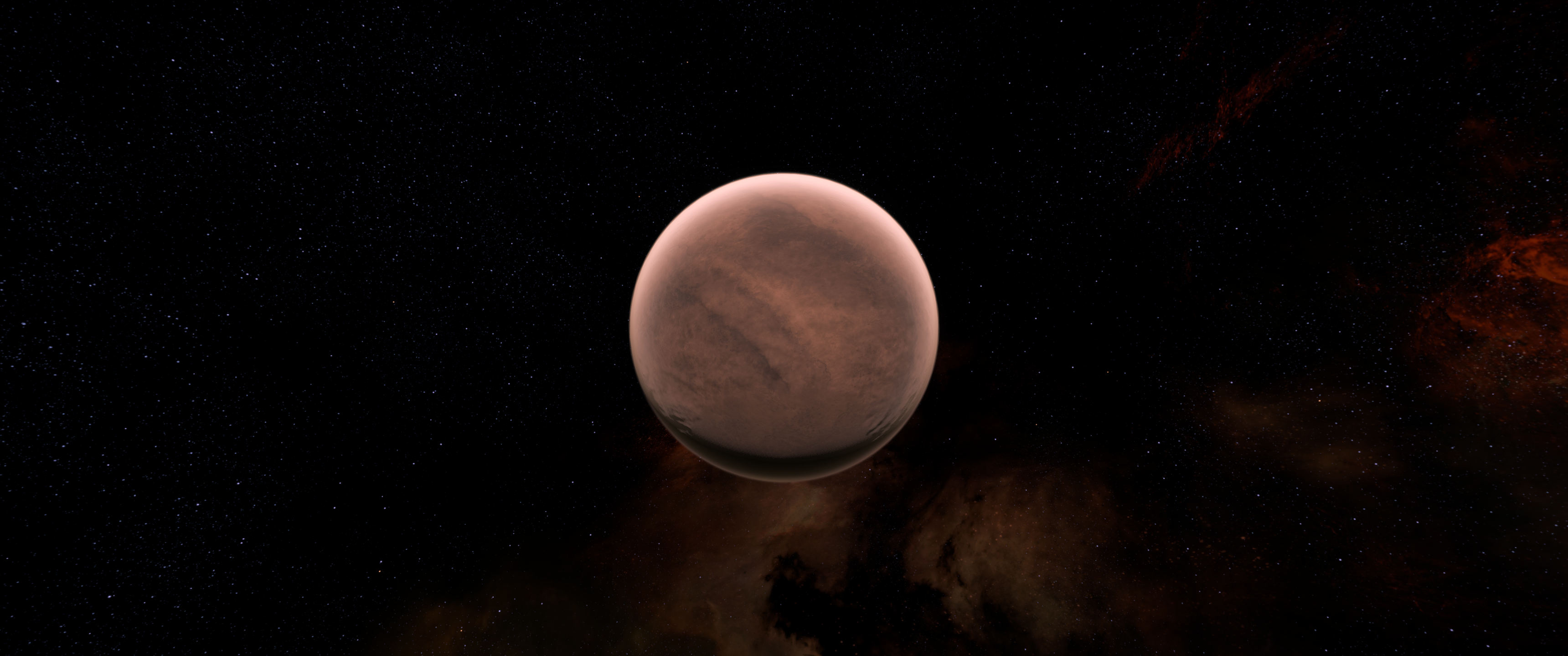 Planet in space with nebulae and stars HD Wallpaper