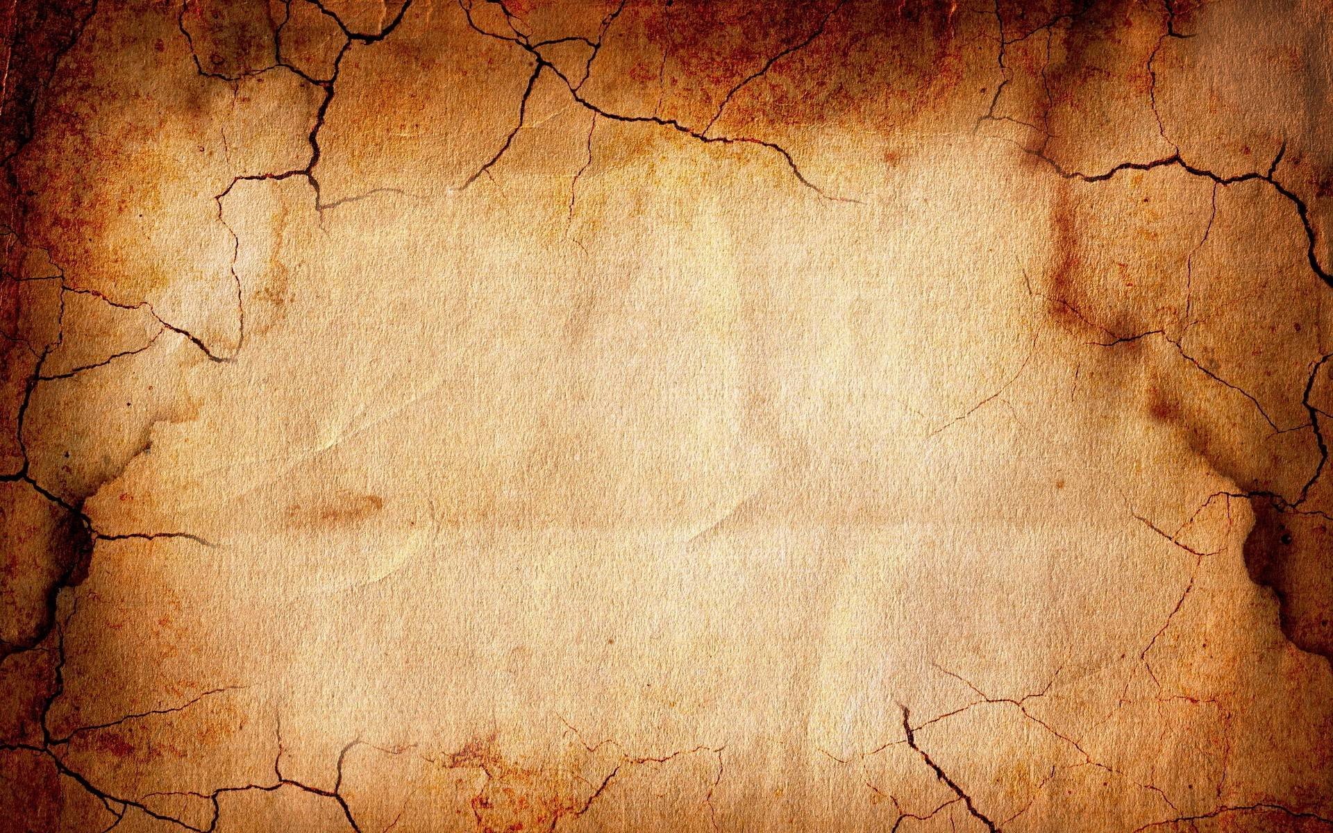 Cracked old paper texture with brown stains HD Wallpaper