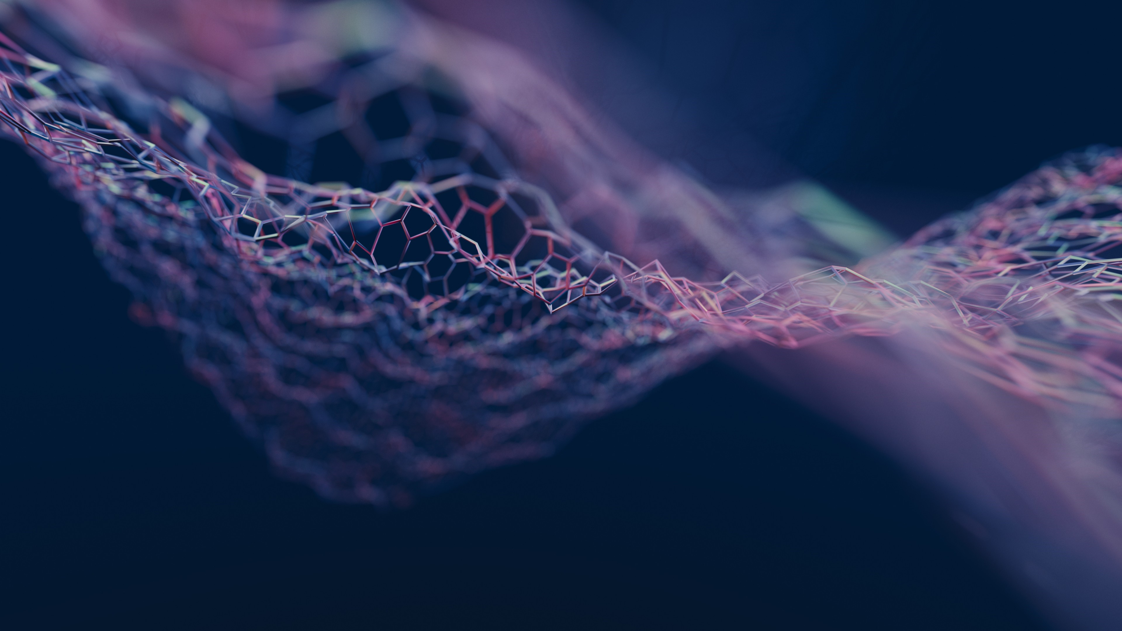 Abstract 3D Hexagon Grid Digital Art HD Wallpaper