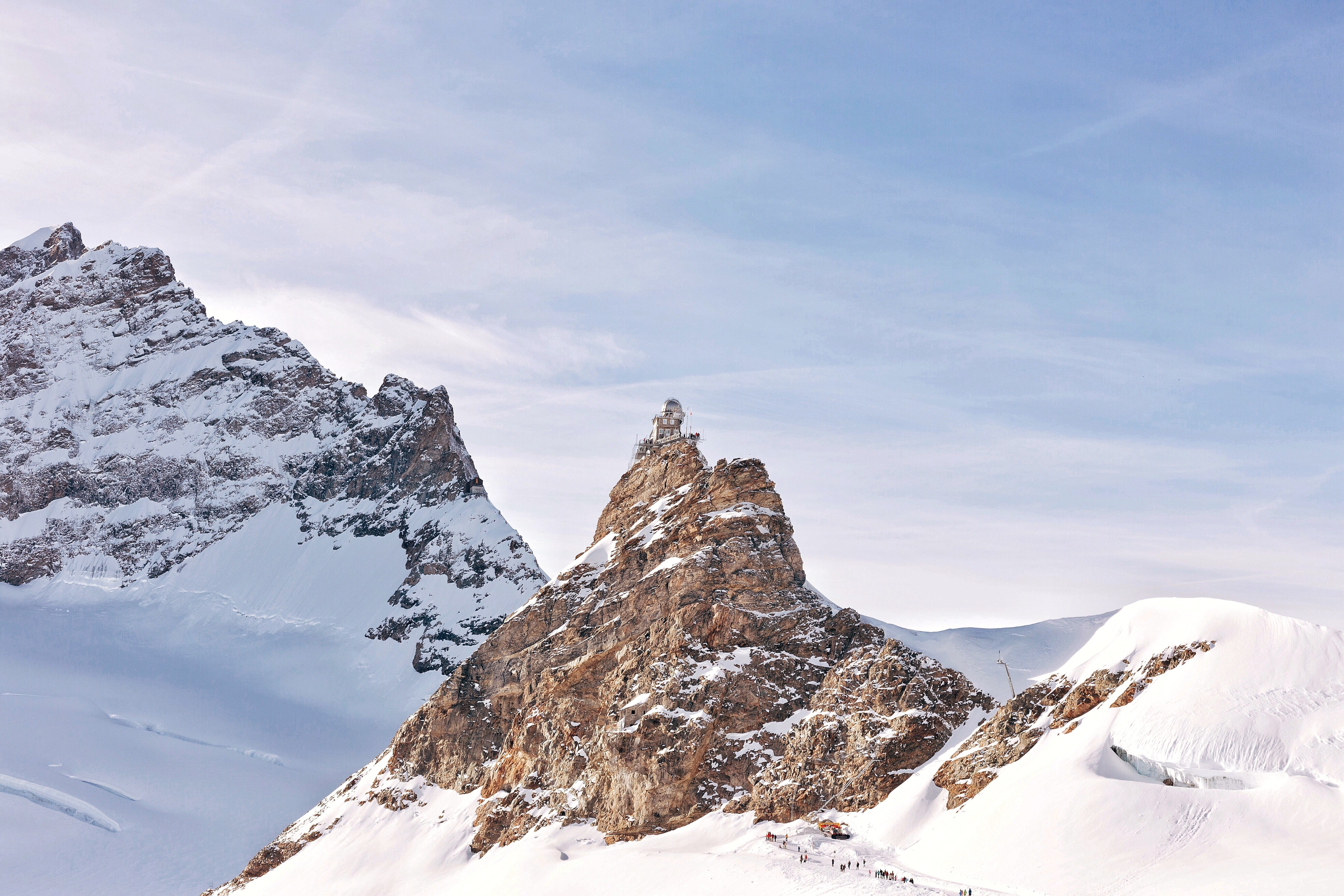 4K Snow Winter Mountains Nature HD Wallpaper