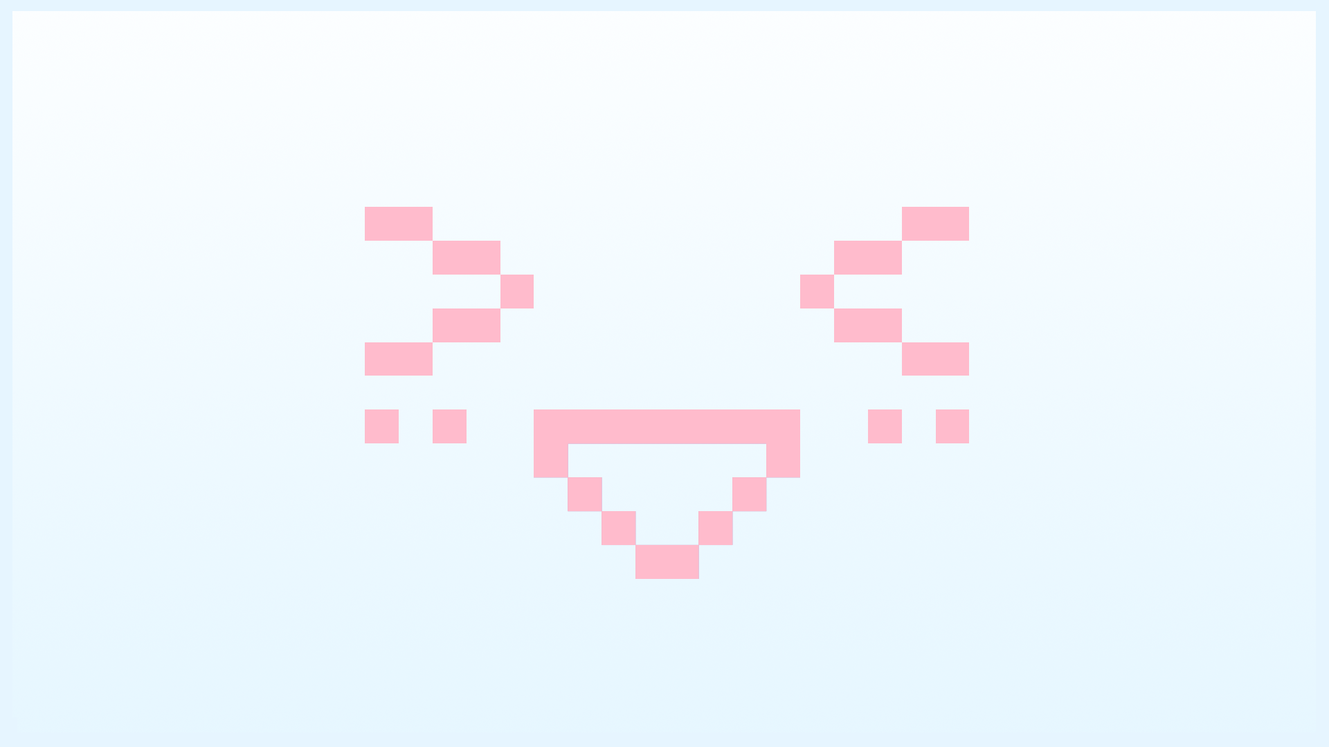 Pixel art blushing face emoji HD Wallpaper