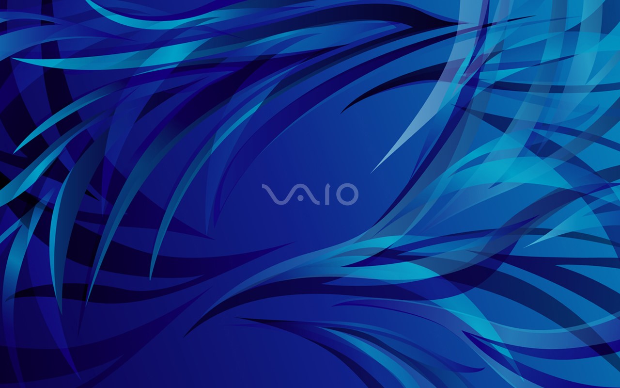 Blue abstract shapes with VAIO logo HD Wallpaper