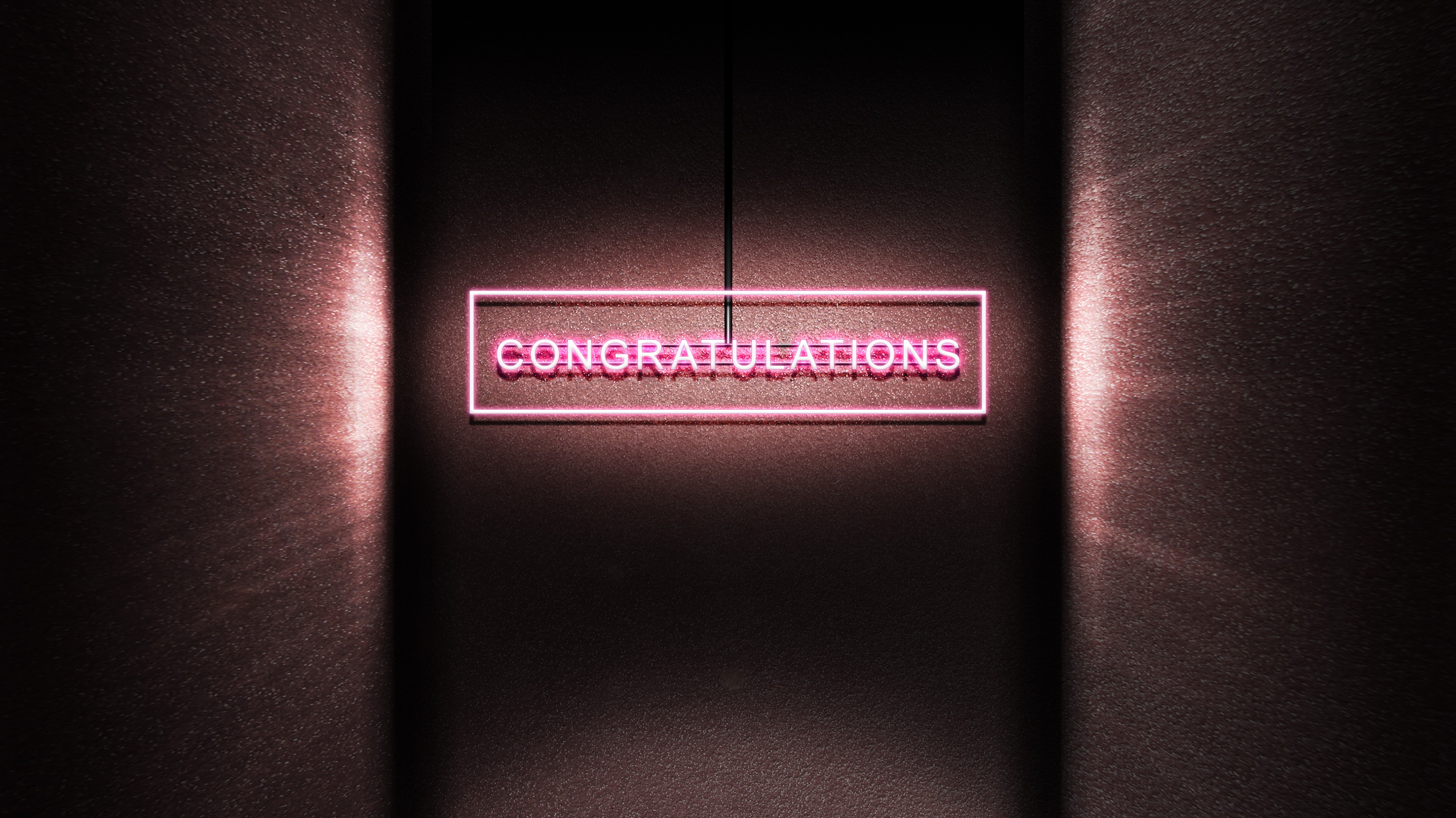 Neon sign that says CONGRATULATIONS HD Wallpaper