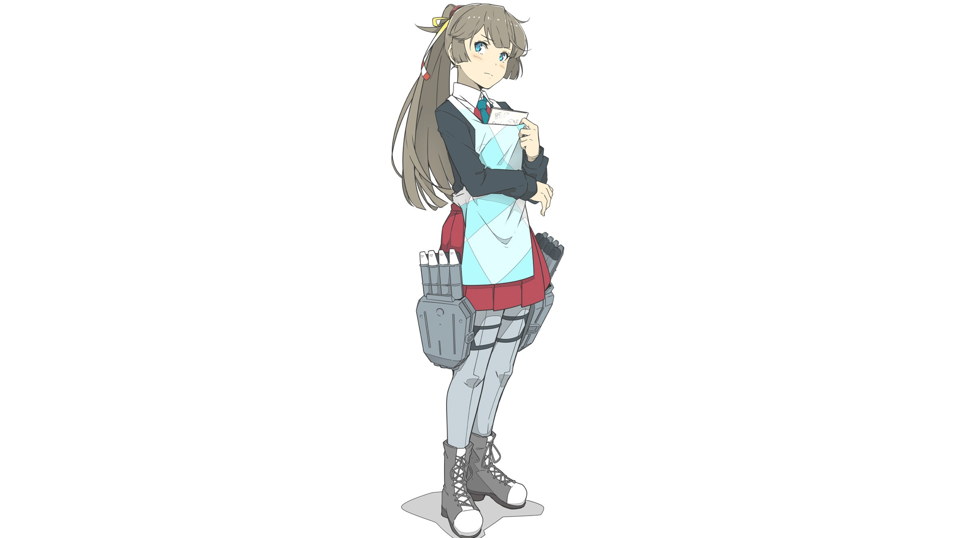 Kantai Collection anime girl with apron and rigging HD Wallpaper
