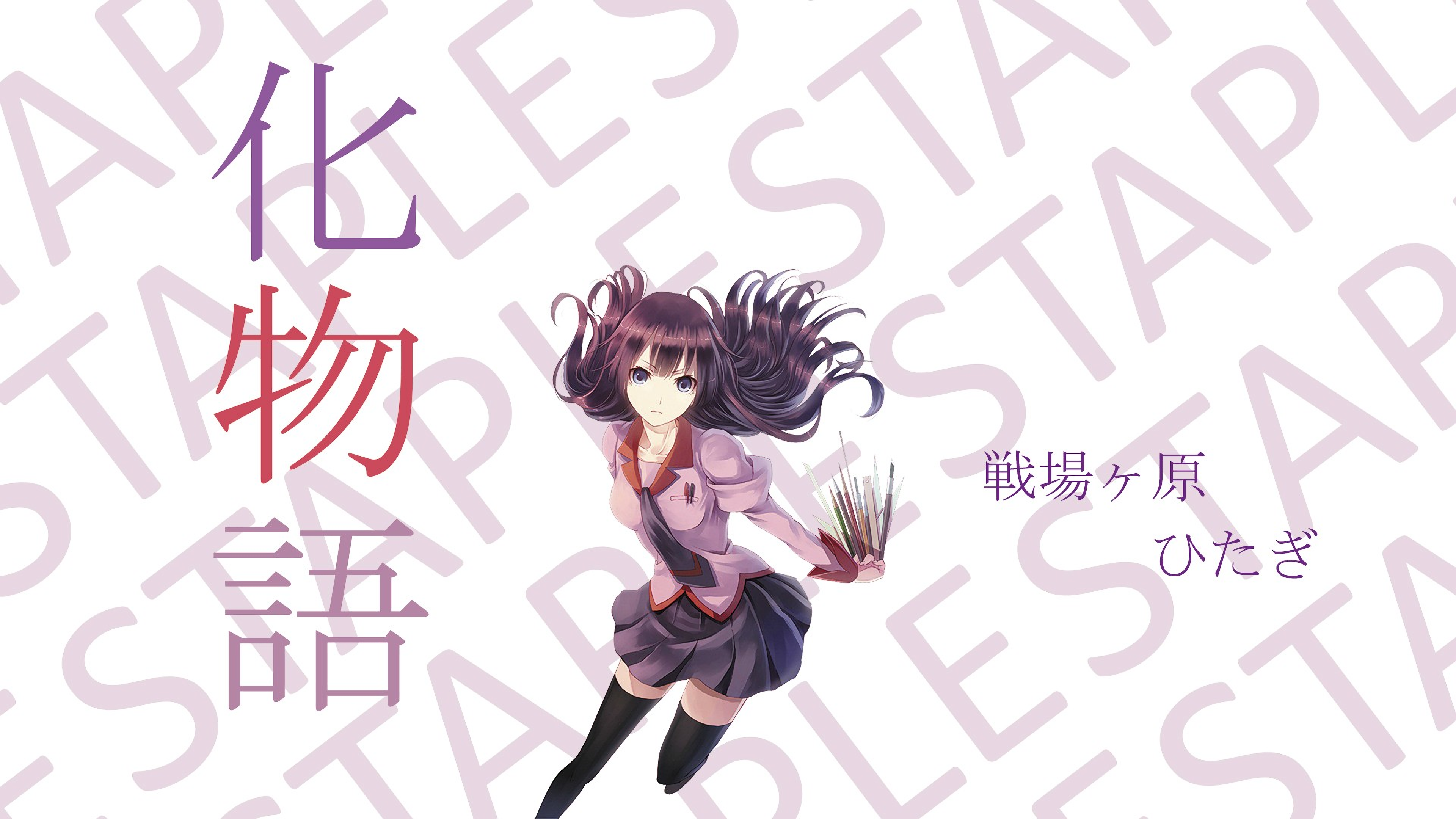 4K Monogatari Series Senjougahara Hitagi fan art HD Wallpaper