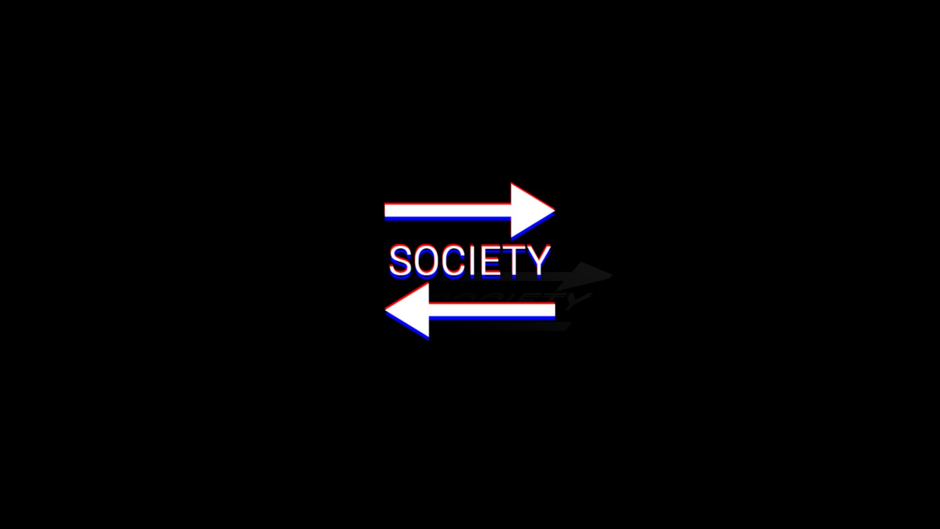 Society text with opposing arrows HD Wallpaper