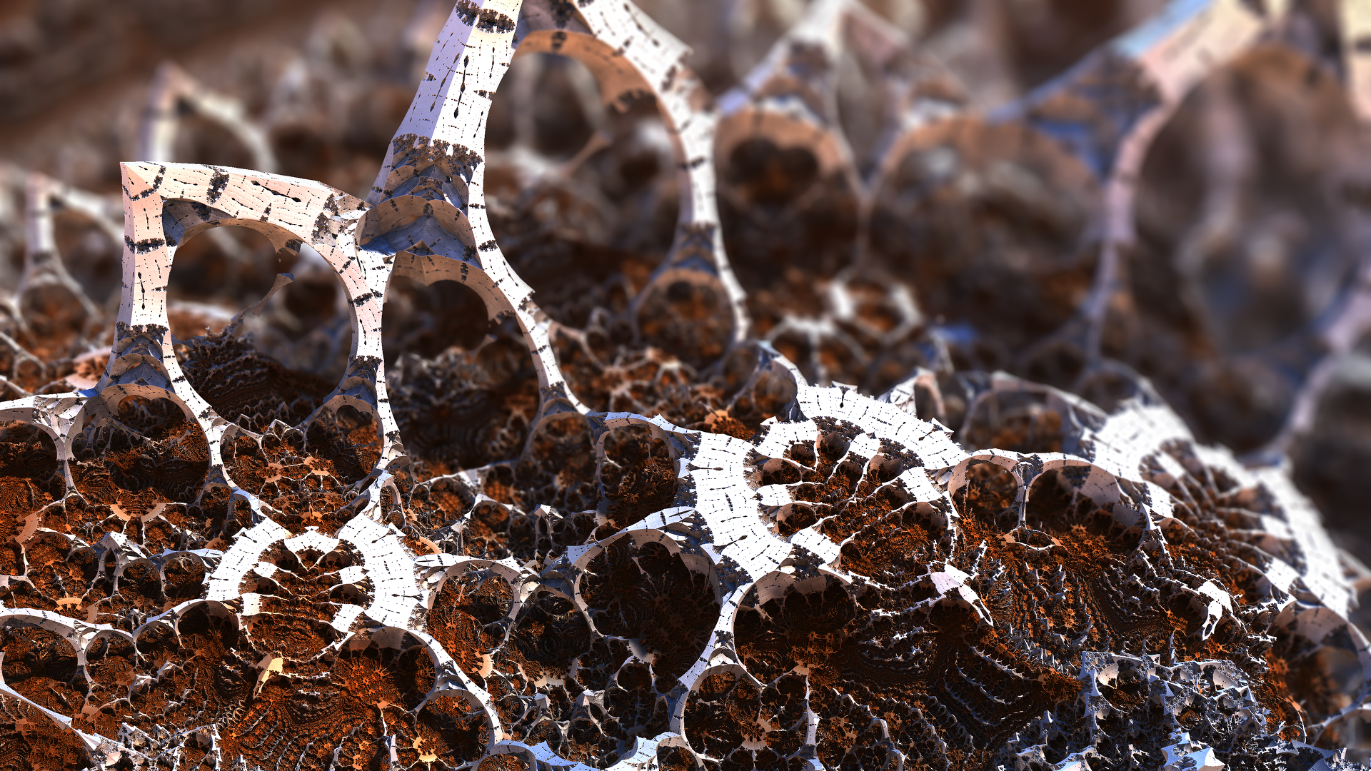 Abstract 3D fractal structure HD Wallpaper