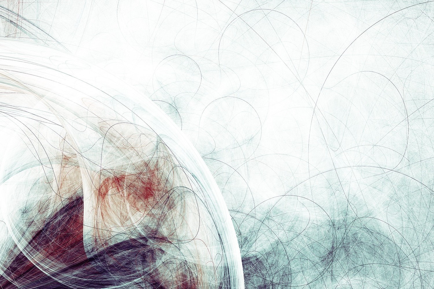 Abstract fractal artwork with swirling lines HD Wallpaper