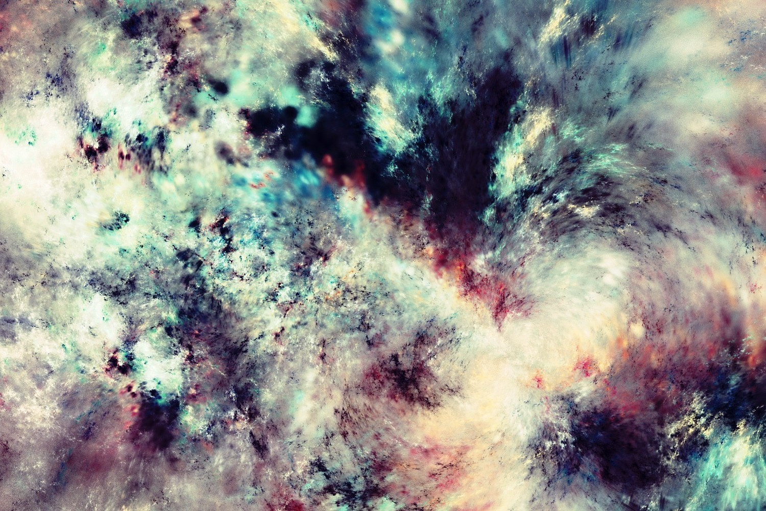 Abstract fractal artwork with swirling colors HD Wallpaper