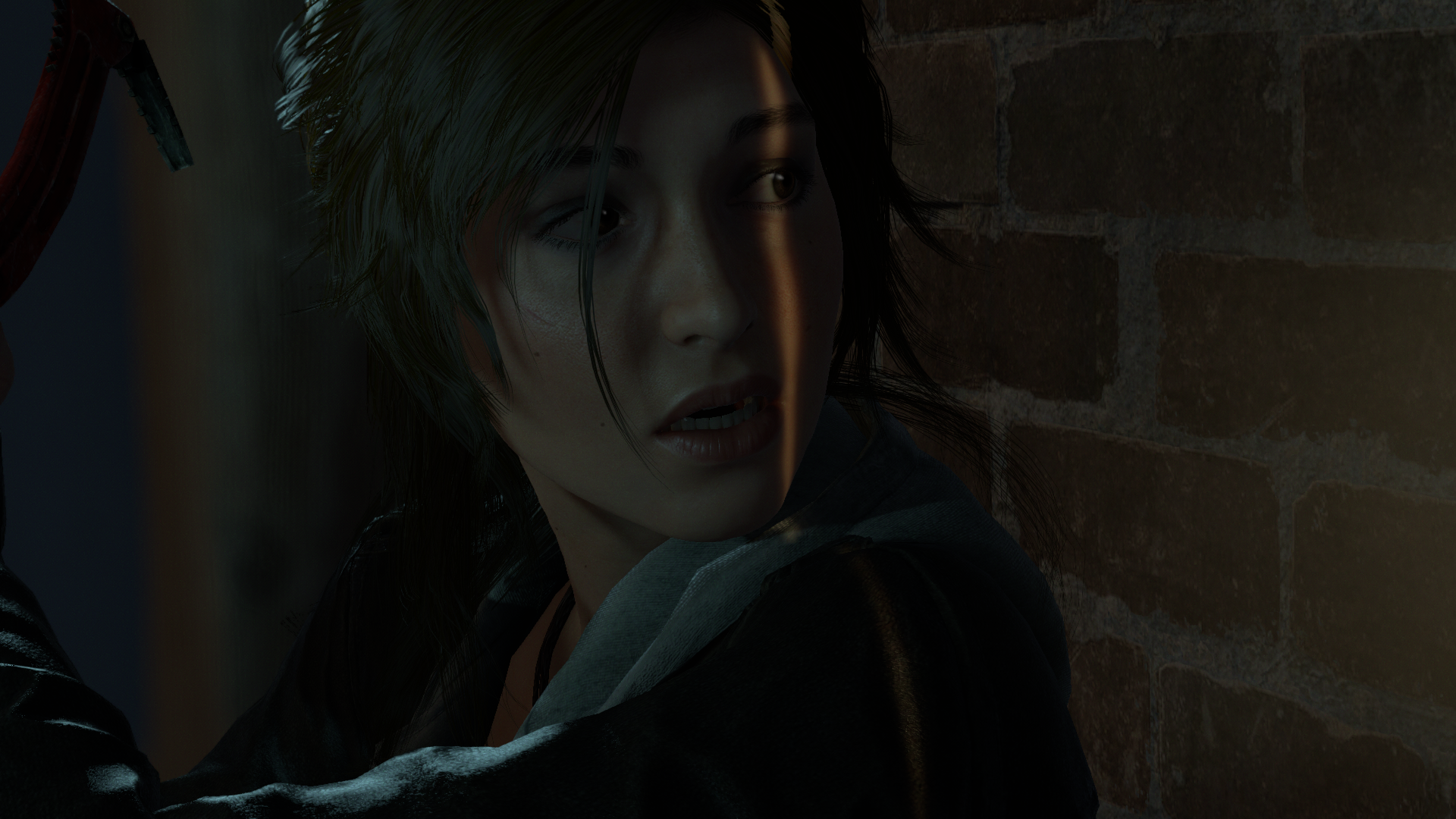 Lara Croft from Tomb Raider holding an ice axe HD Wallpaper