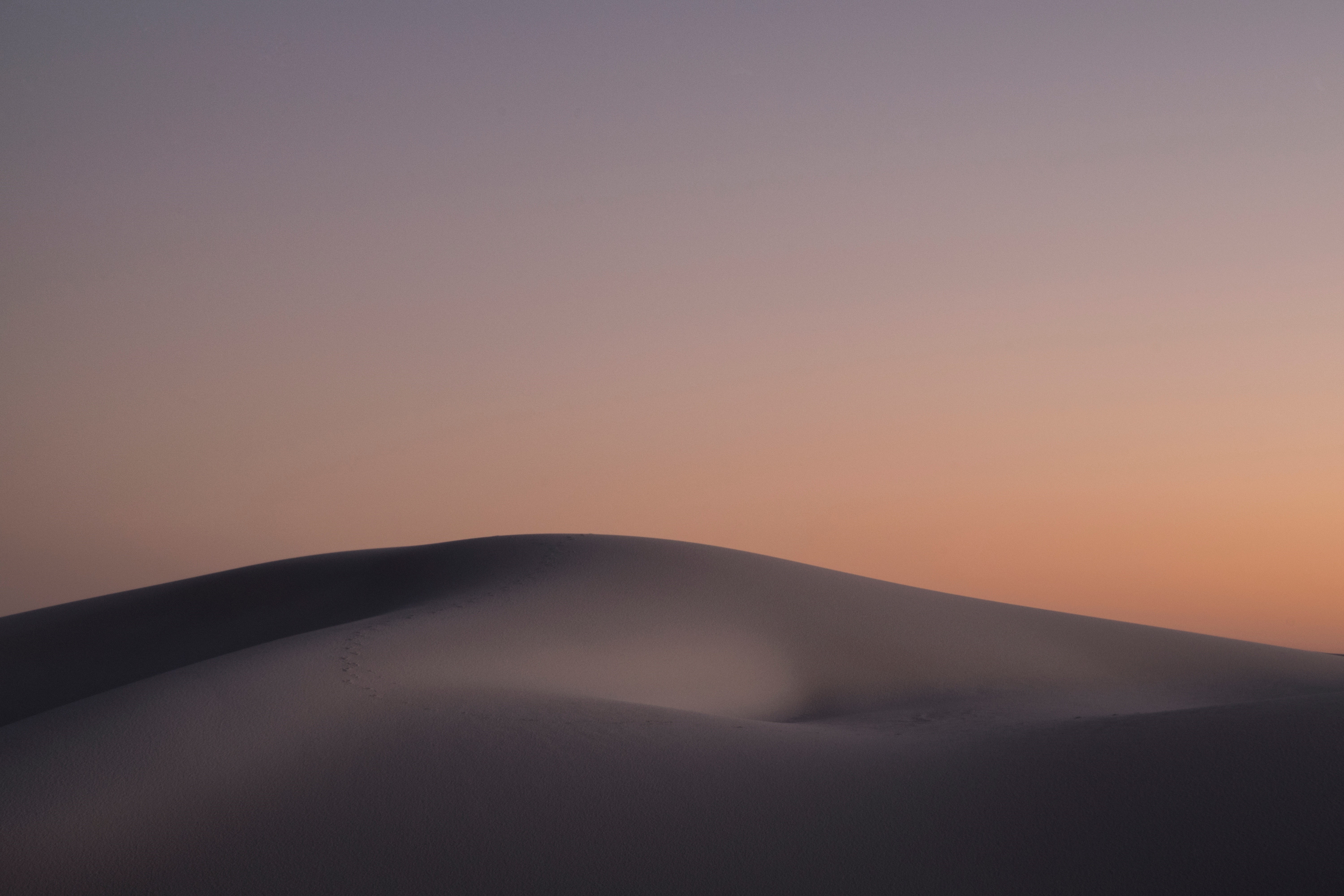 Desert sand dunes at sunset HD Wallpaper