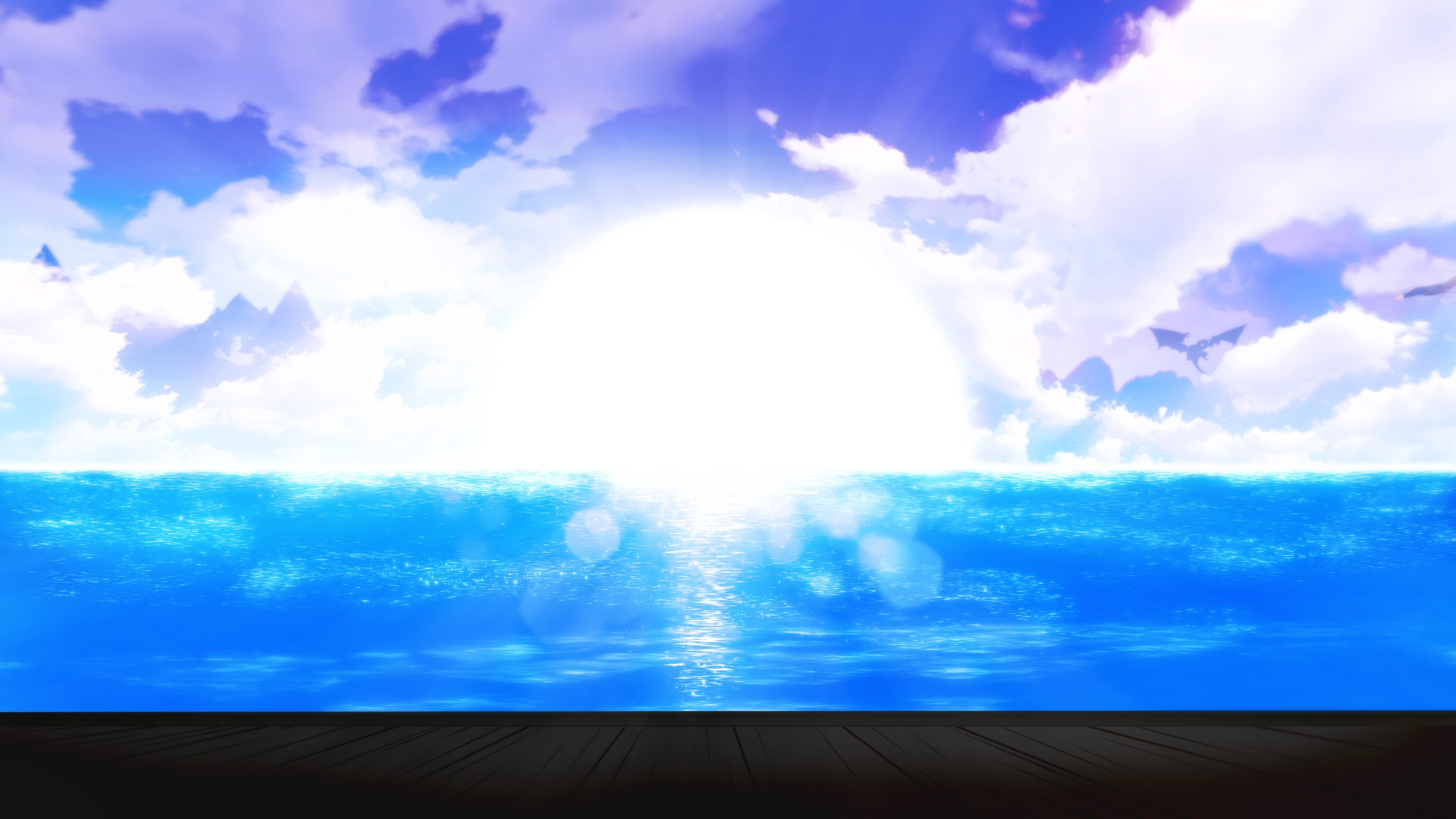 4K Anime Sea Clouds Gate: Jieitai Kanochi nite Kaku Tatakaeri HD Wallpaper