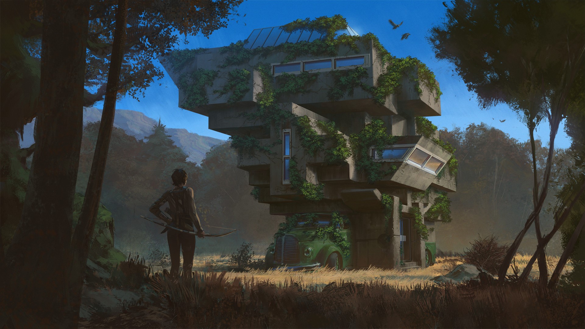 Fantasy architecture by Klaus Pillon HD Wallpaper