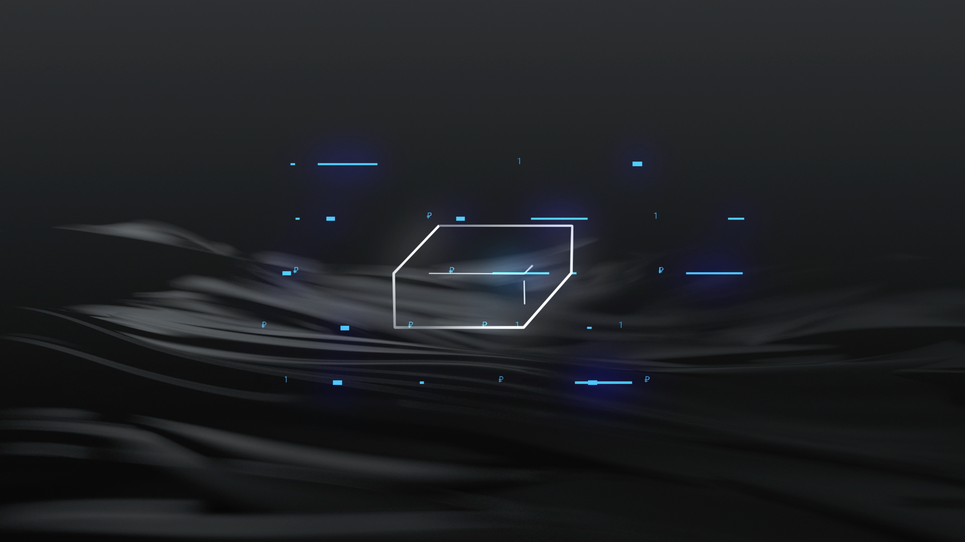 Abstract digital art with geometric shapes and dark background HD Wallpaper
