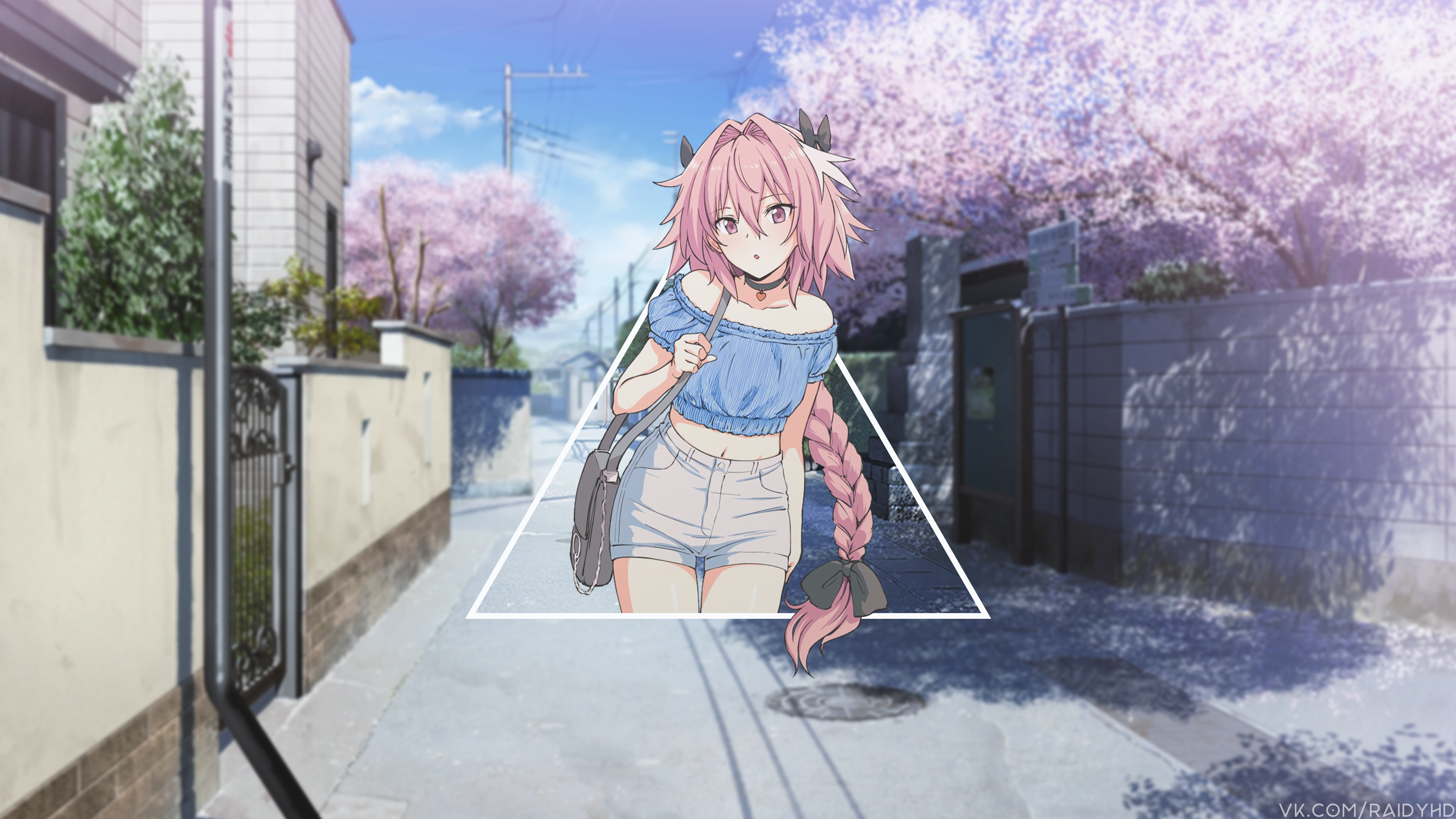 Astolfo from Fate/Apocrypha in a street HD Wallpaper