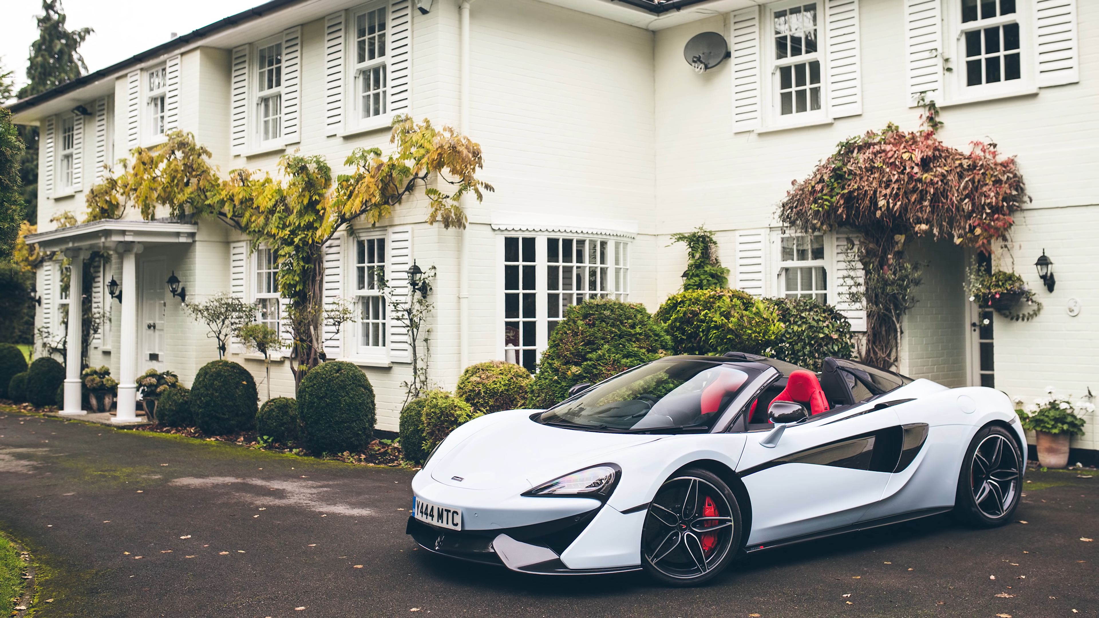 White McLaren Convertible Luxury Sports Car HD Wallpaper