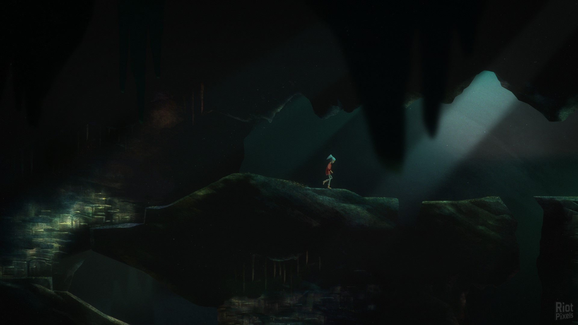 Alex from Oxenfree in a dark cave HD Wallpaper