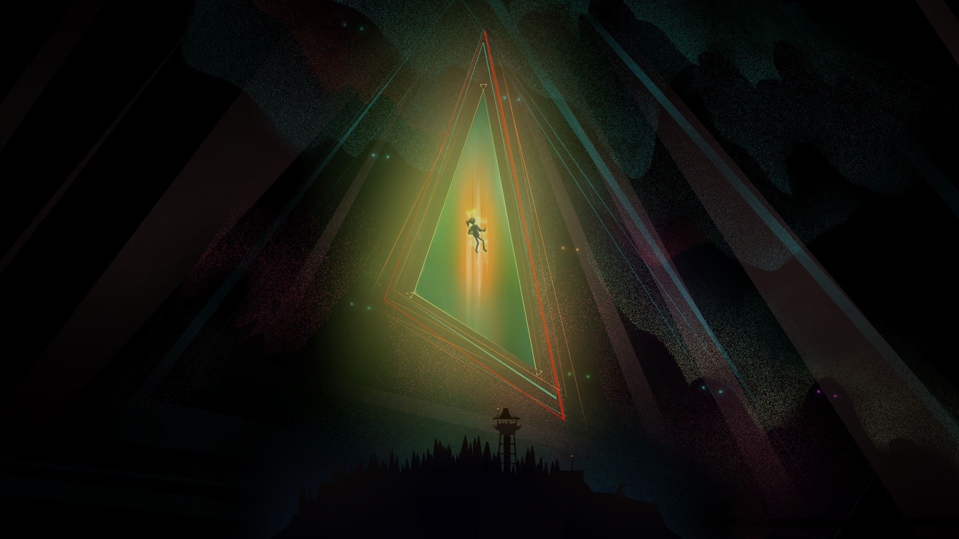 Alex from Oxenfree in a surreal, abstract light. HD Wallpaper