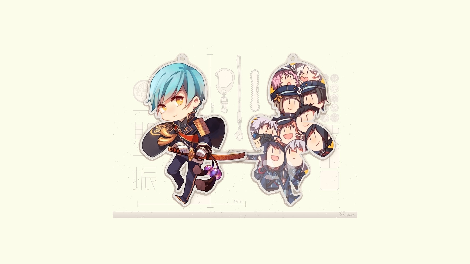 Anime boys keychain charms HD Wallpaper