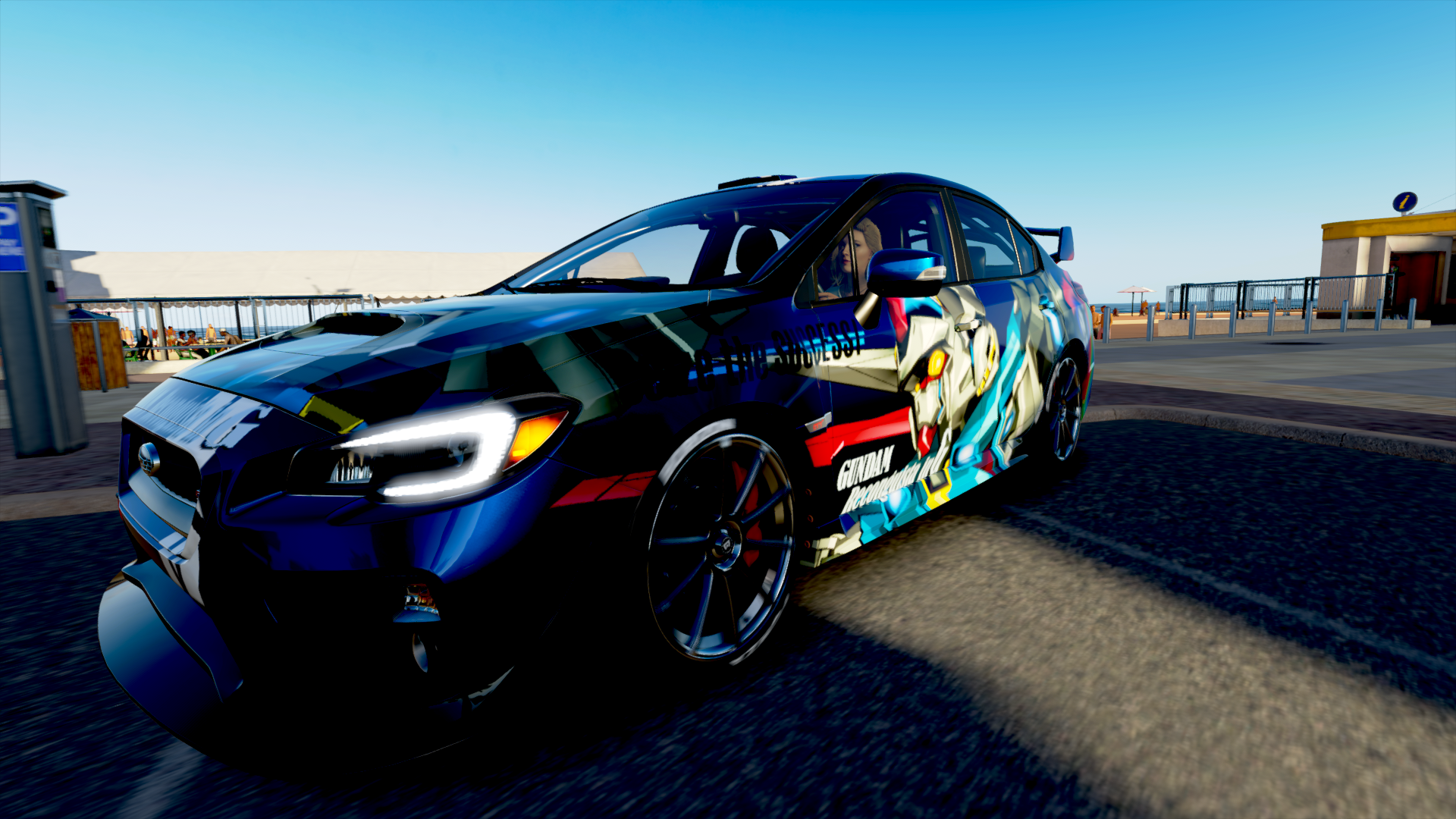 Subaru WRX STI with Gundam livery in Forza Horizon 3 HD Wallpaper