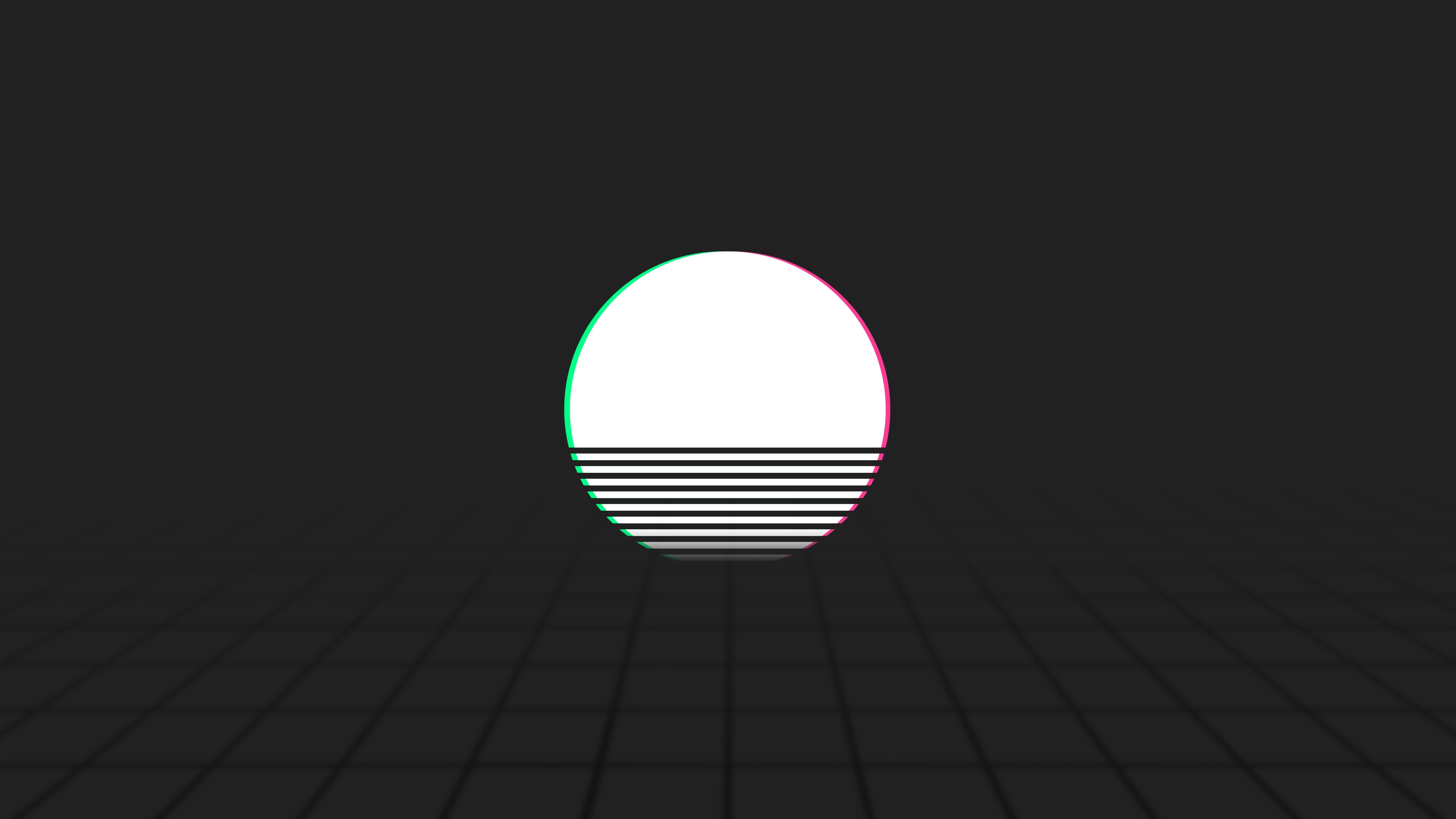 Abstract Sunset Grid HD Wallpaper