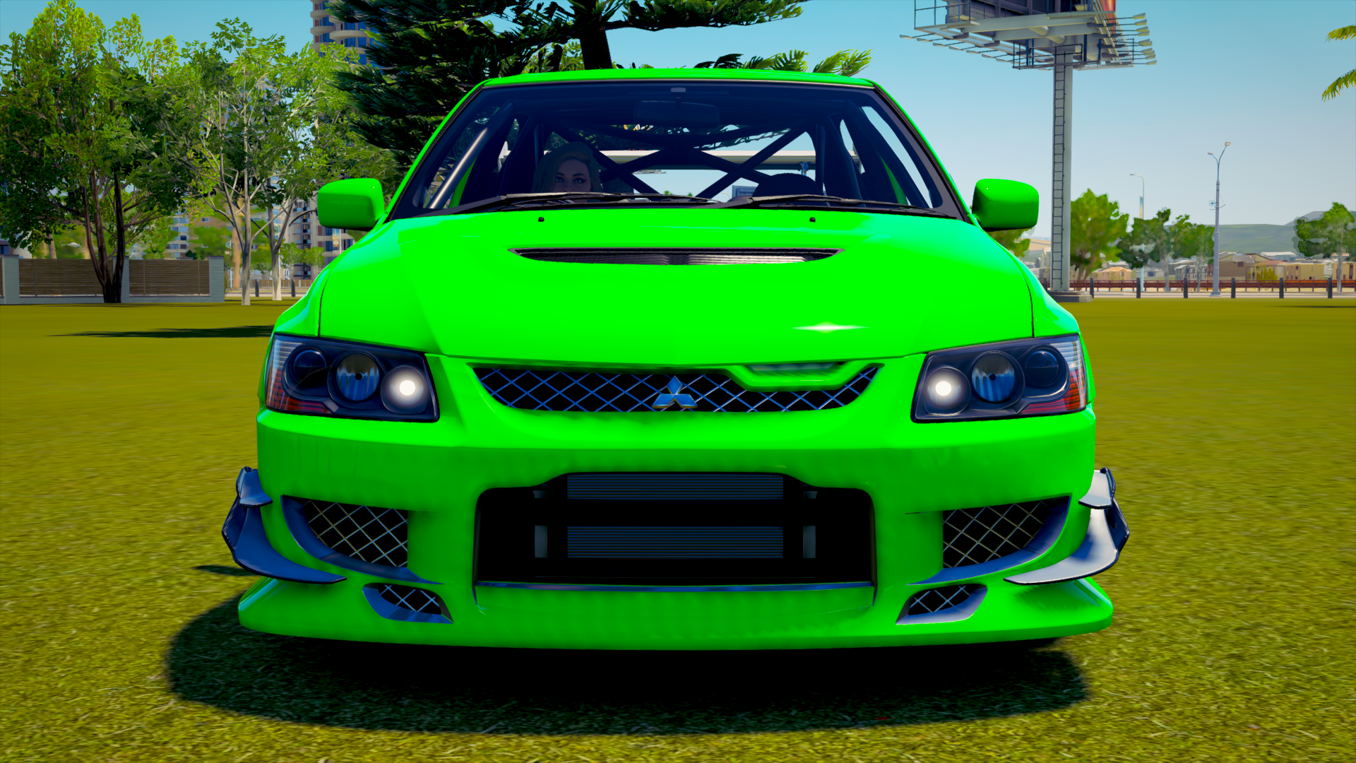 Green Mitsubishi Lancer Evolution VIII from Forza Horizon 3 HD Wallpaper