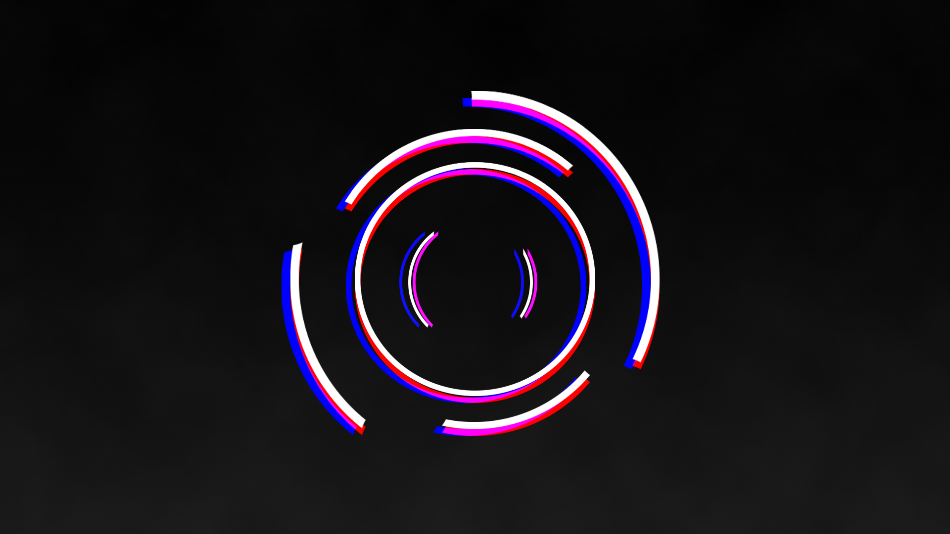 Abstract digital glitch circles HD Wallpaper