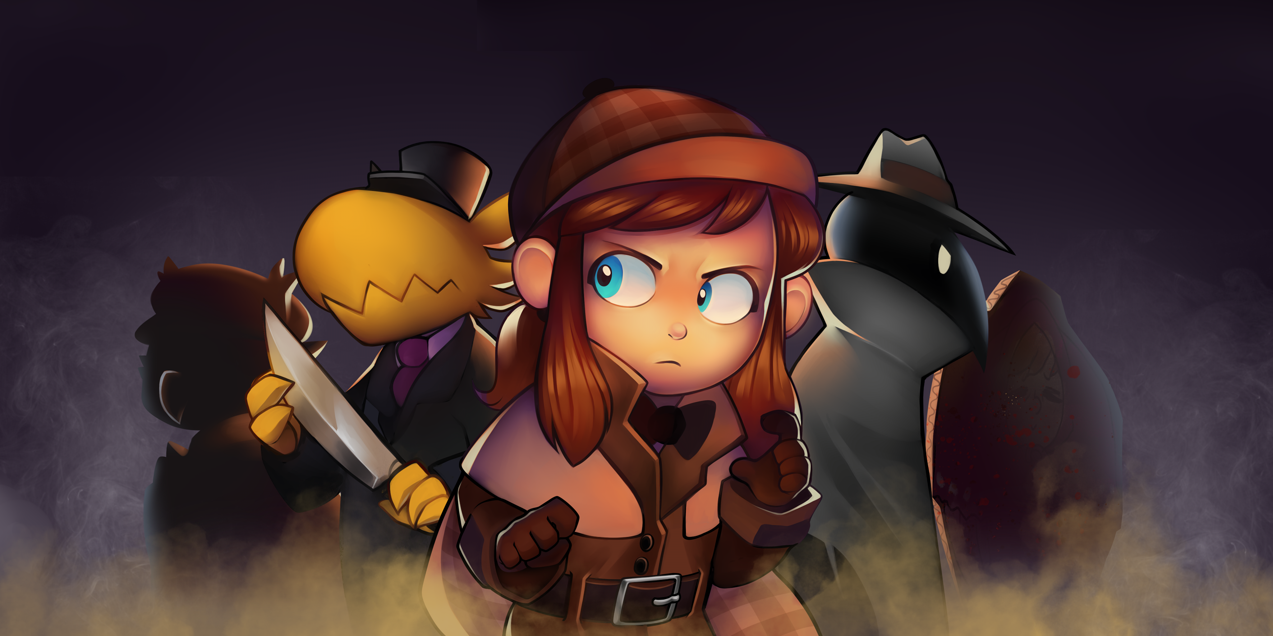 4K A Hat In Time characters with knives HD Wallpaper