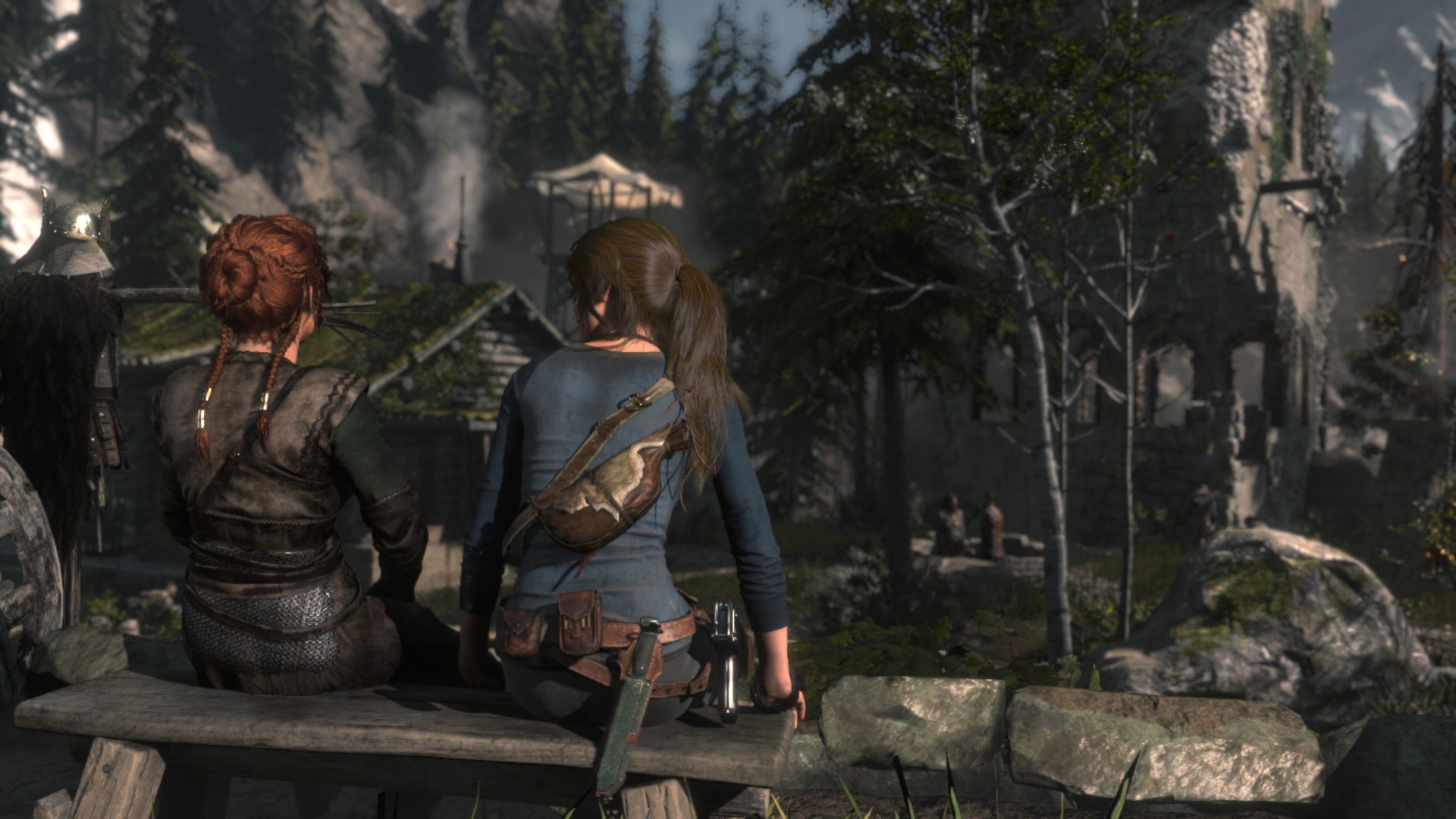 Lara Croft and companion in Rise of the Tomb Raider HD Wallpaper