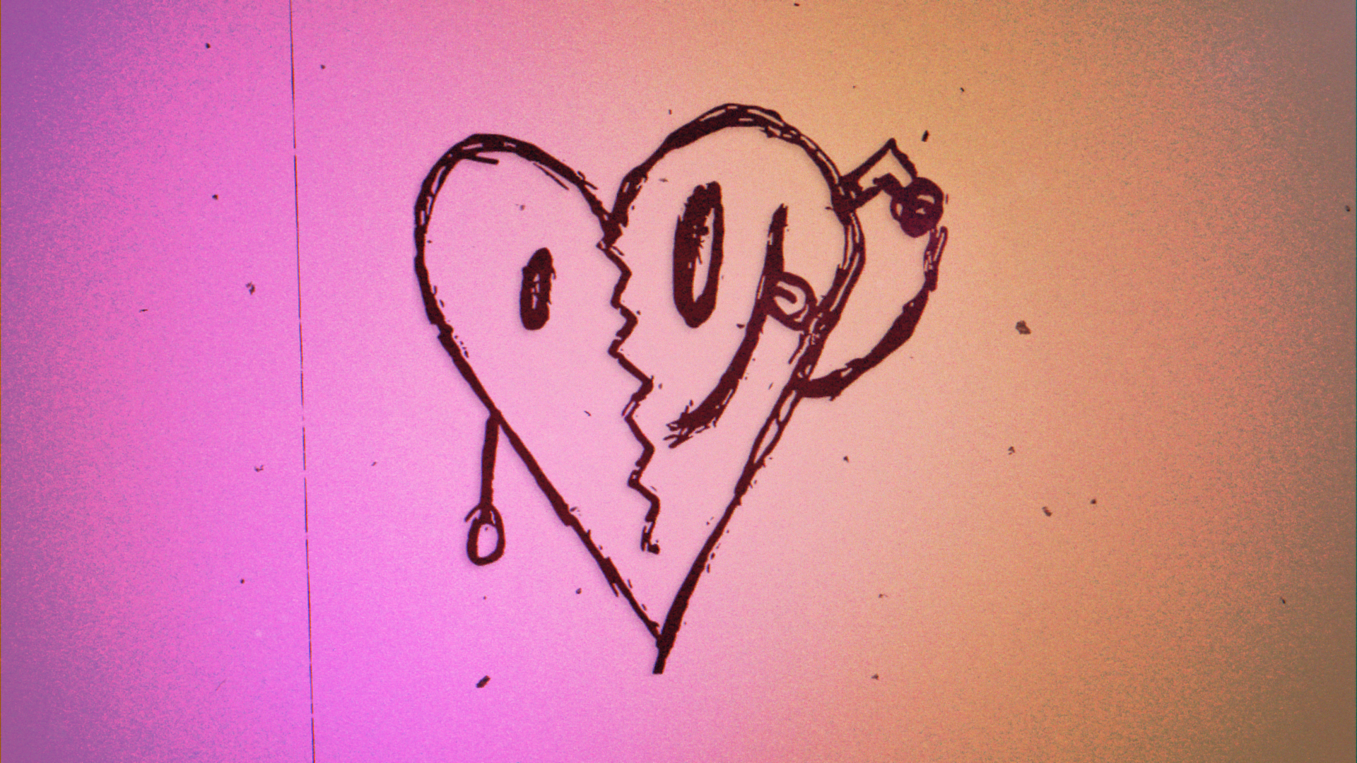 XXXTENTACION Broken Heart Gradient Art HD Wallpaper