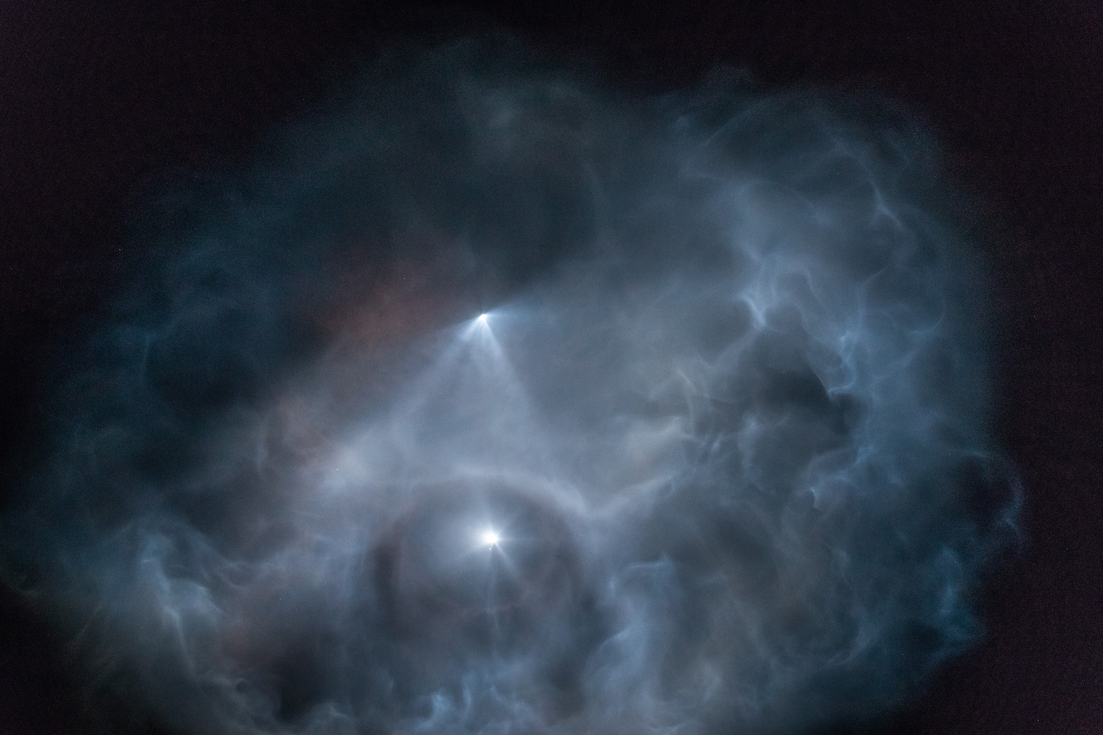 SpaceX rocket launch plume in space HD Wallpaper
