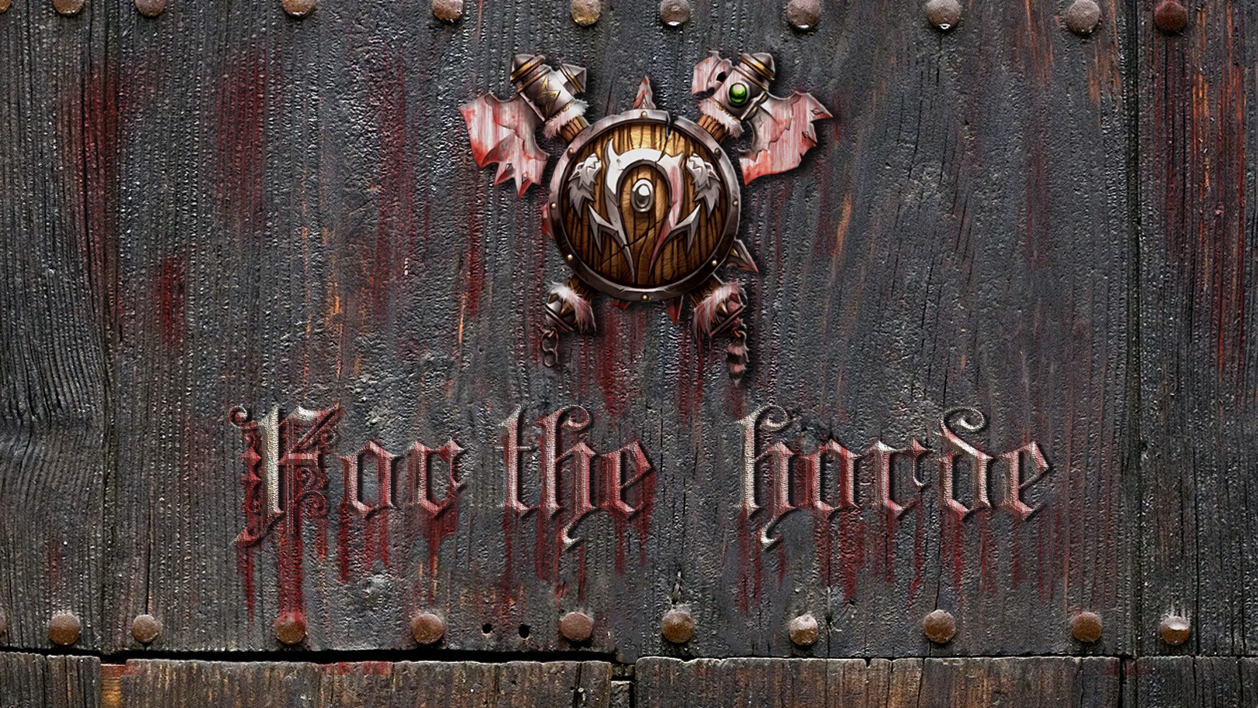 Horde symbol and text on wooden background HD Wallpaper