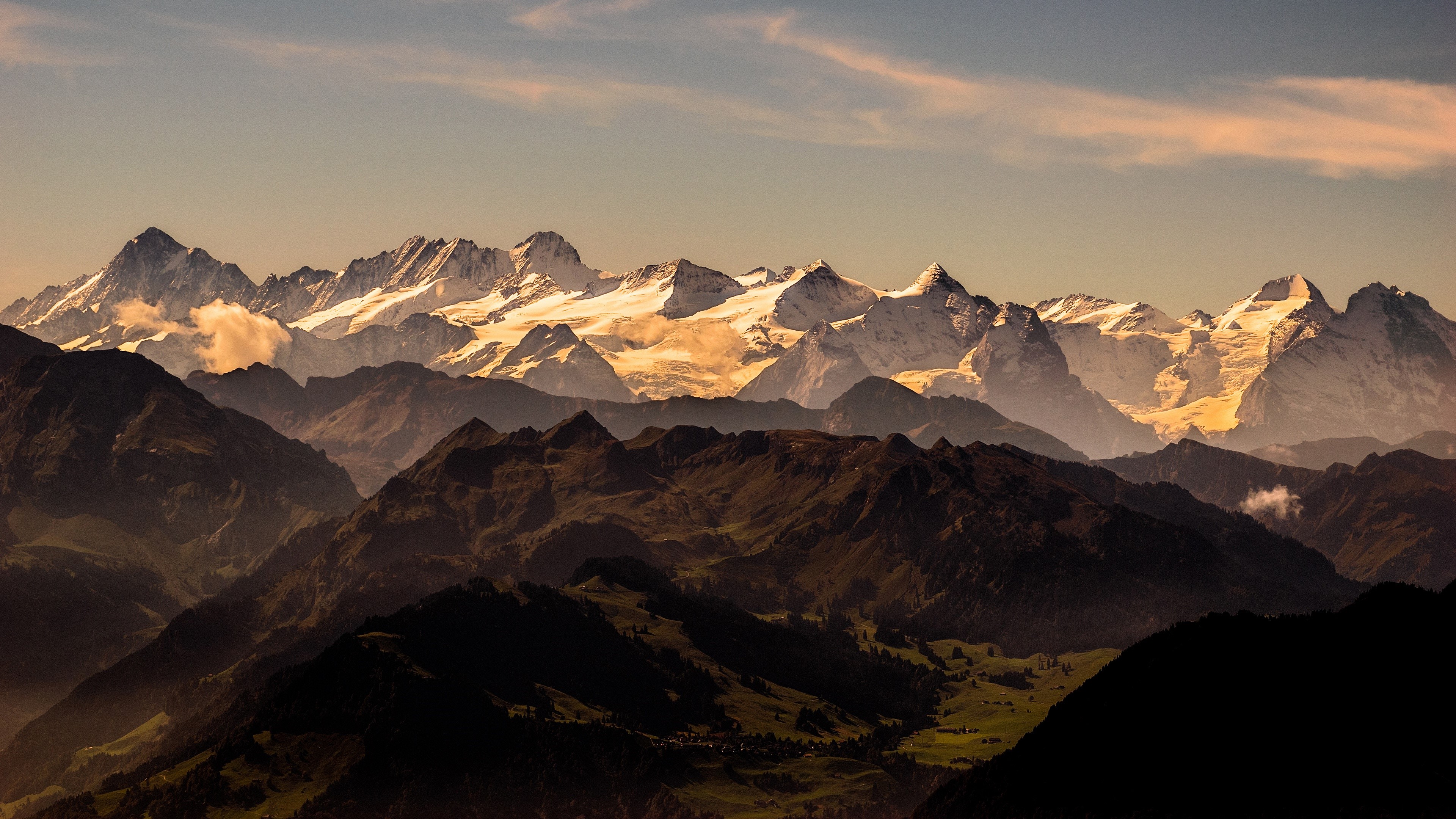 4K Snowy Mountain Landscape HD Wallpaper