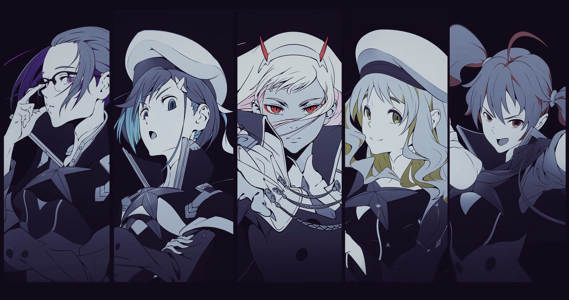Characters from Darling in the FranXX collage HD Wallpaper