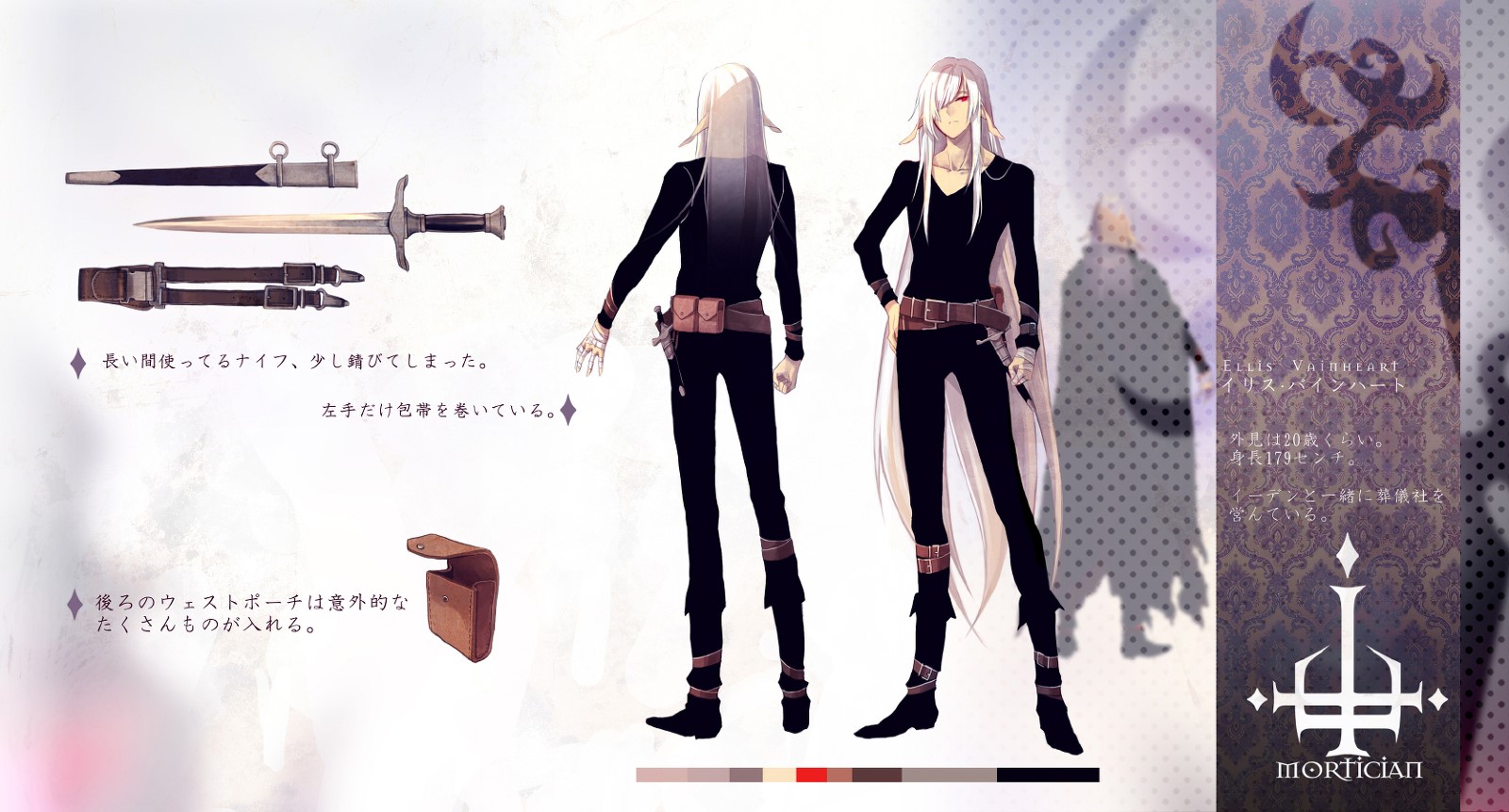 Mortician character design with weapons and accessories HD Wallpaper
