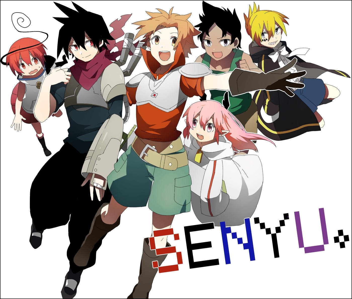 Group of anime characters from Senyu. HD Wallpaper